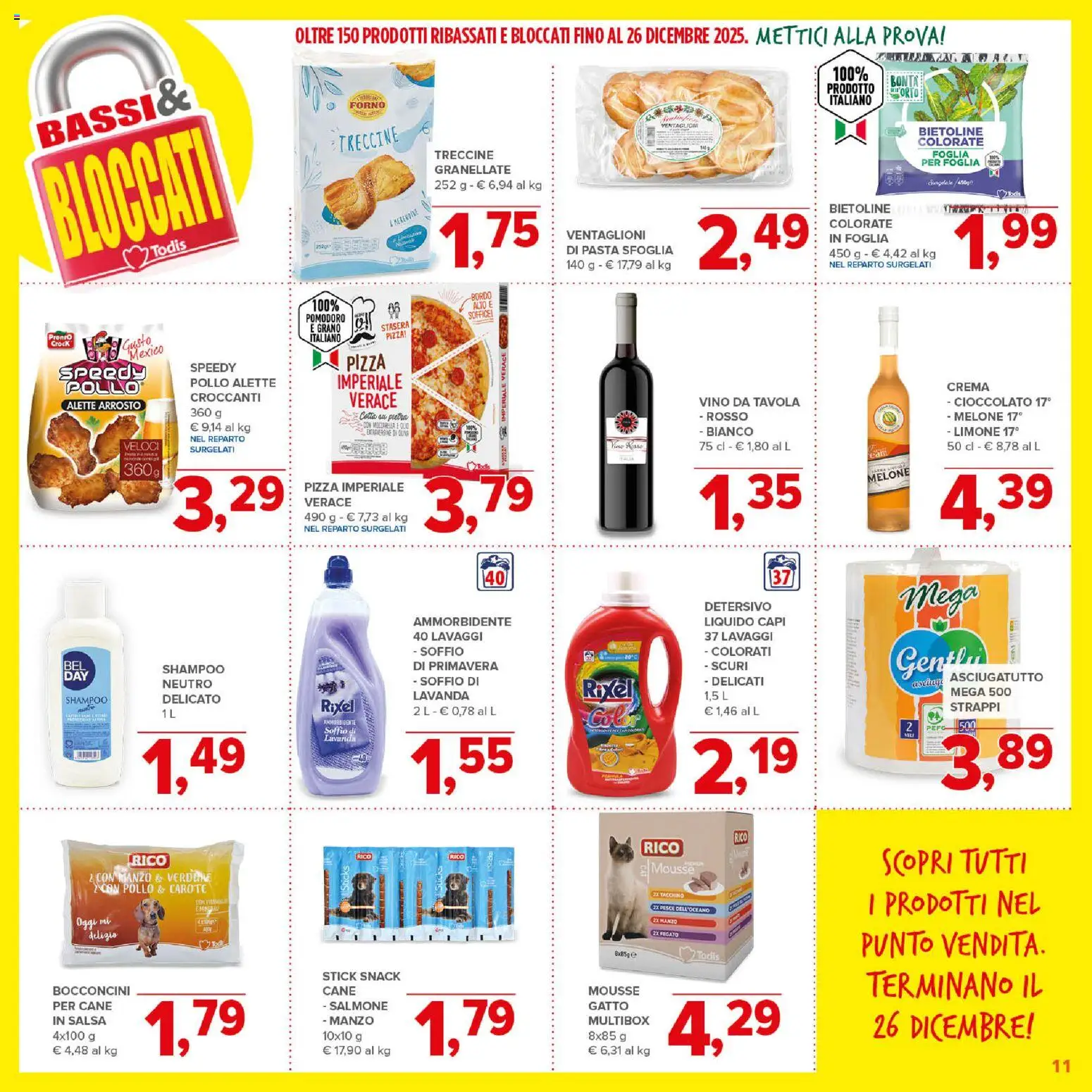 Volantino Todis del 13.11.2025 | Pagina: 11 | Prodotti: Salmone, Pasta sfoglia, Pomodoro, Asciugatutto