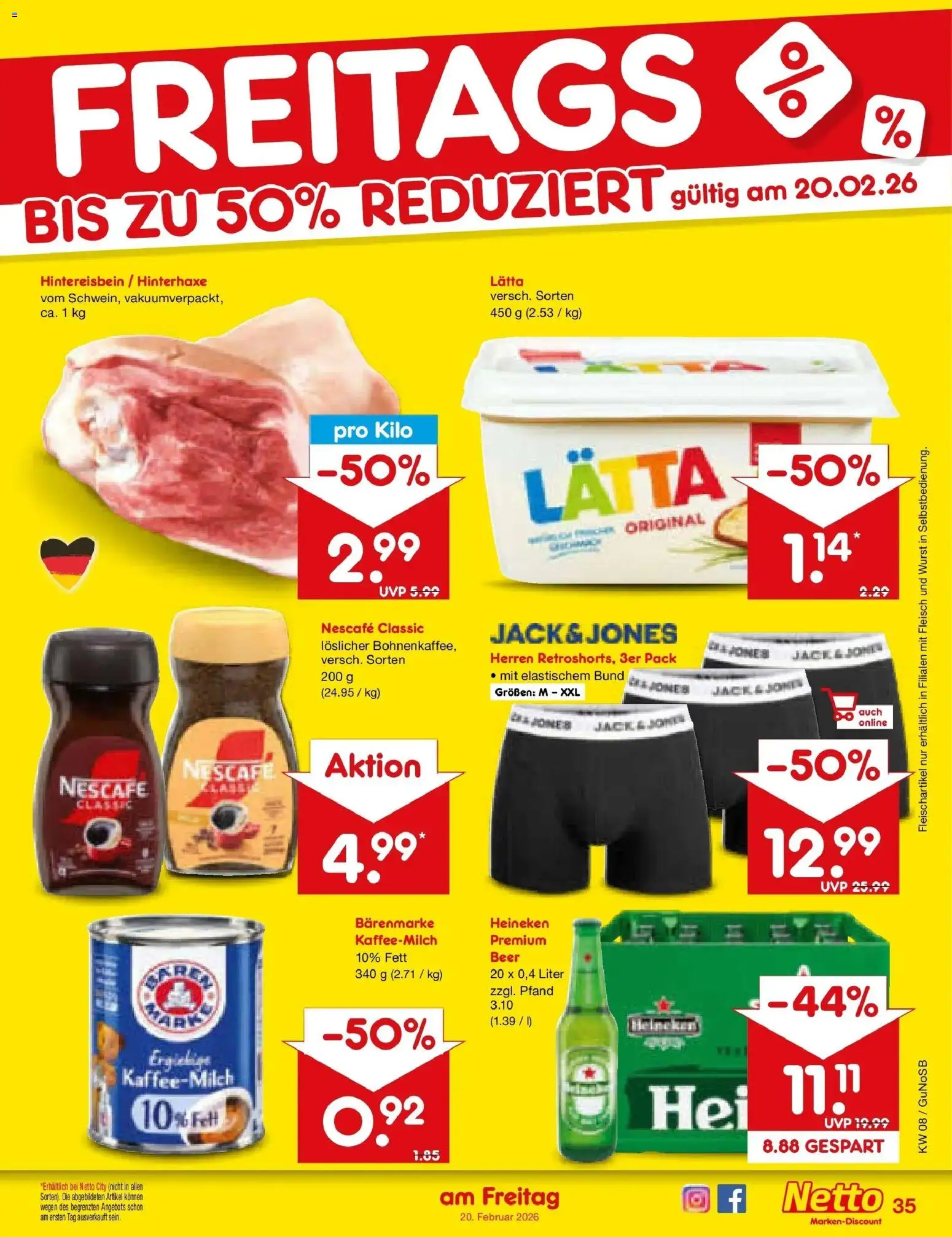 Netto Marken-Discount prospekt Machern	 – gültig ab 16.02.2026 | Seite: 49 | Produkte: Nescafe, Nescafe classic, Lätta, Fleisch