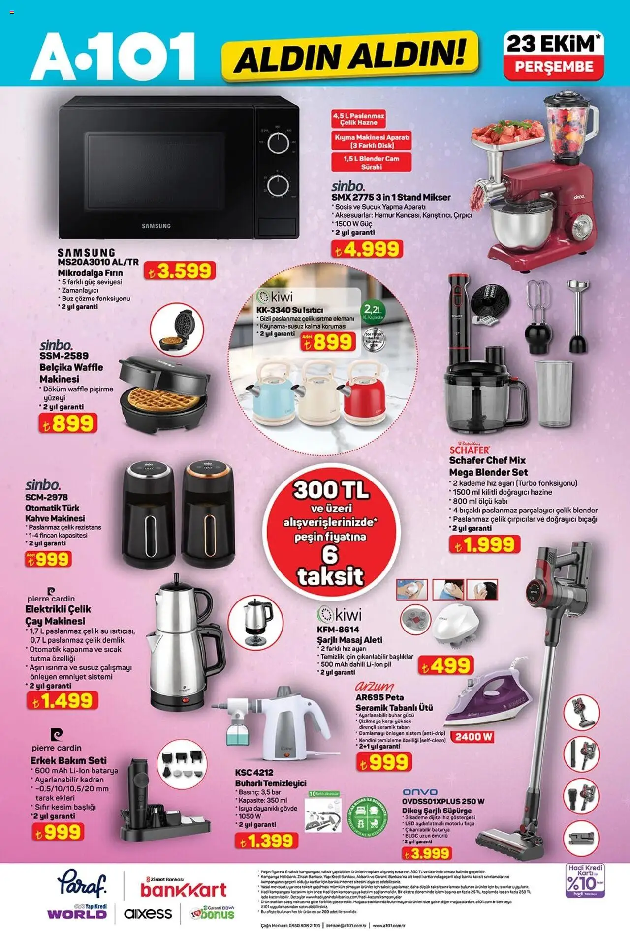 A101 Katalog Aldın Aldın - 23.10.2025 tarihinden itibaren geçerlidir | Sayfa: 7 | Ürünler: Çırpıcı, Su ısıtıcı, Blender, Demlik