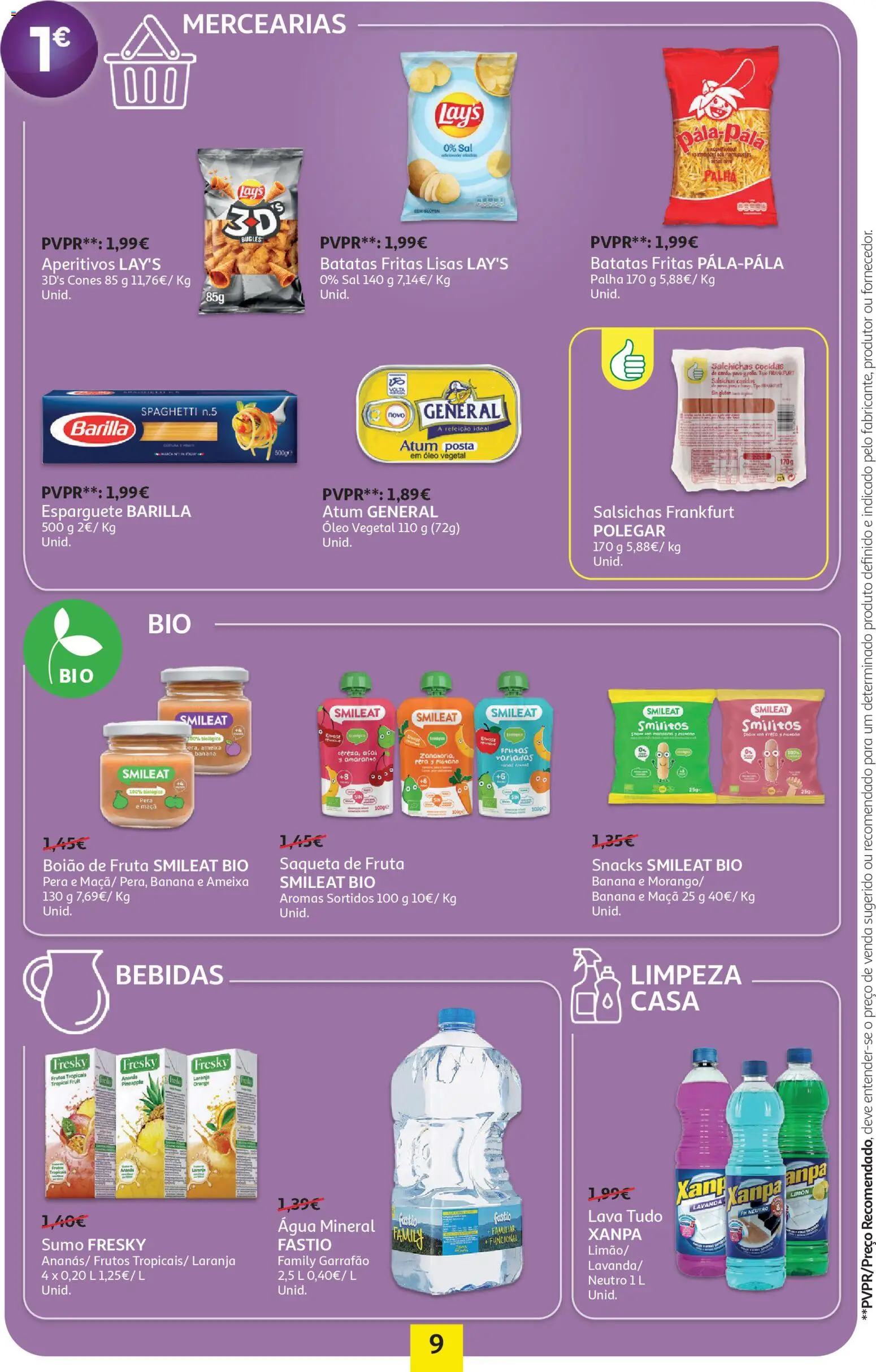 Auchan - Preços Redondos - Pet │ válido de 27.01.2026 | Página: 9 | Produtos: Atum, Sal, Sumo, Água mineral
