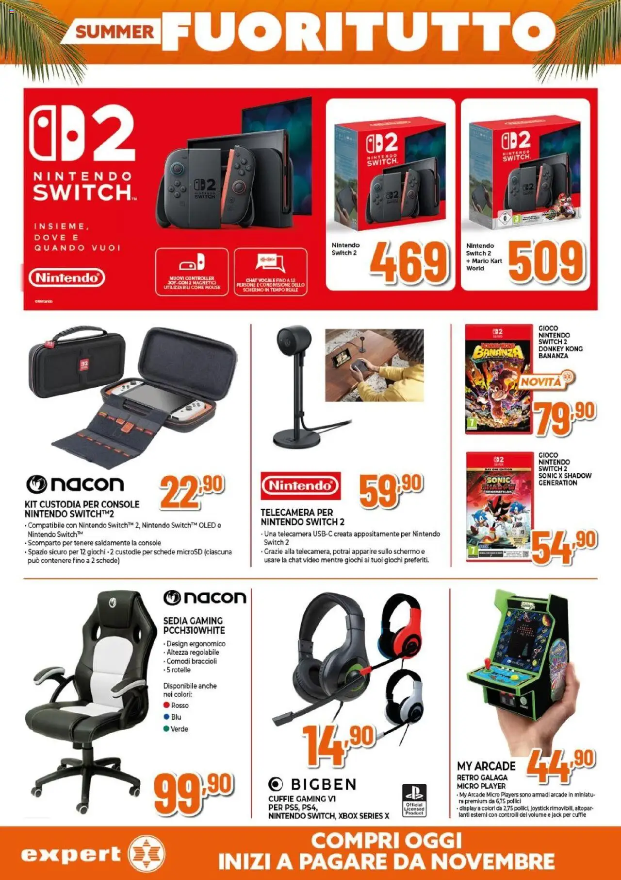 Volantino Expert del 31.07.2025 | Pagina: 26 | Prodotti: Schermo, Braccioli, Gioco, Sedia