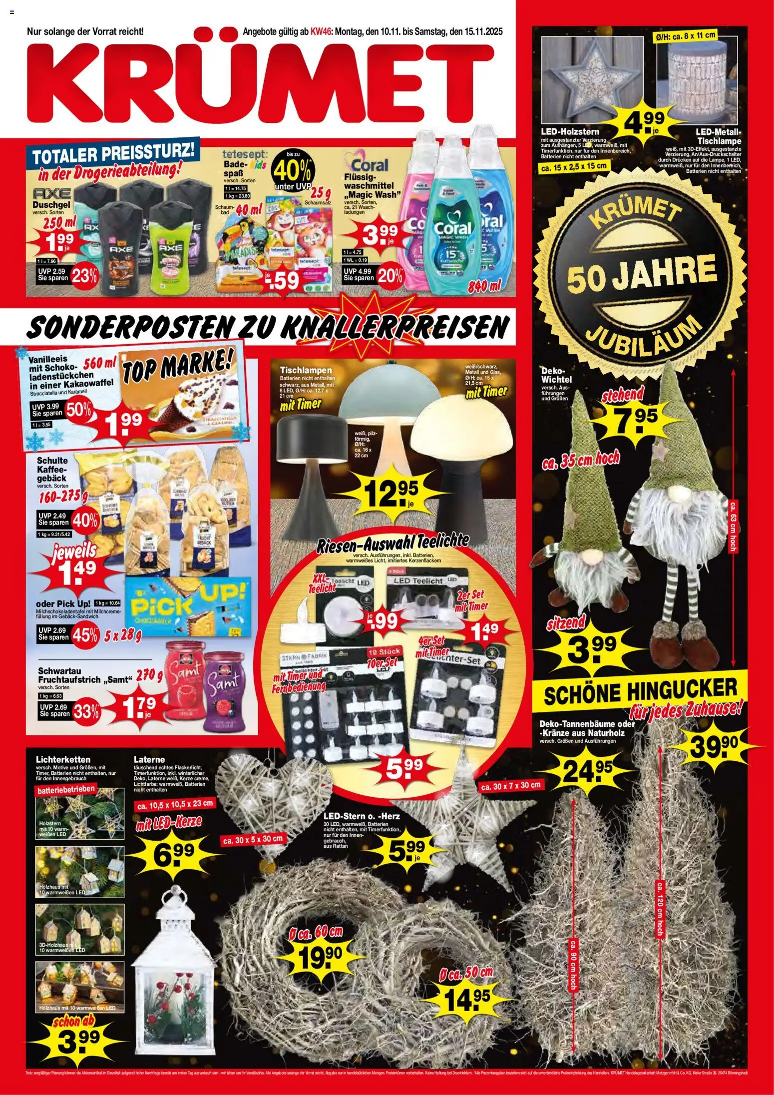 KRÜMET Prospekt – gültig ab 10.11.2025 | Seite: 1 | Produkte: Top, Coral, Duschgel, Waschmittel
