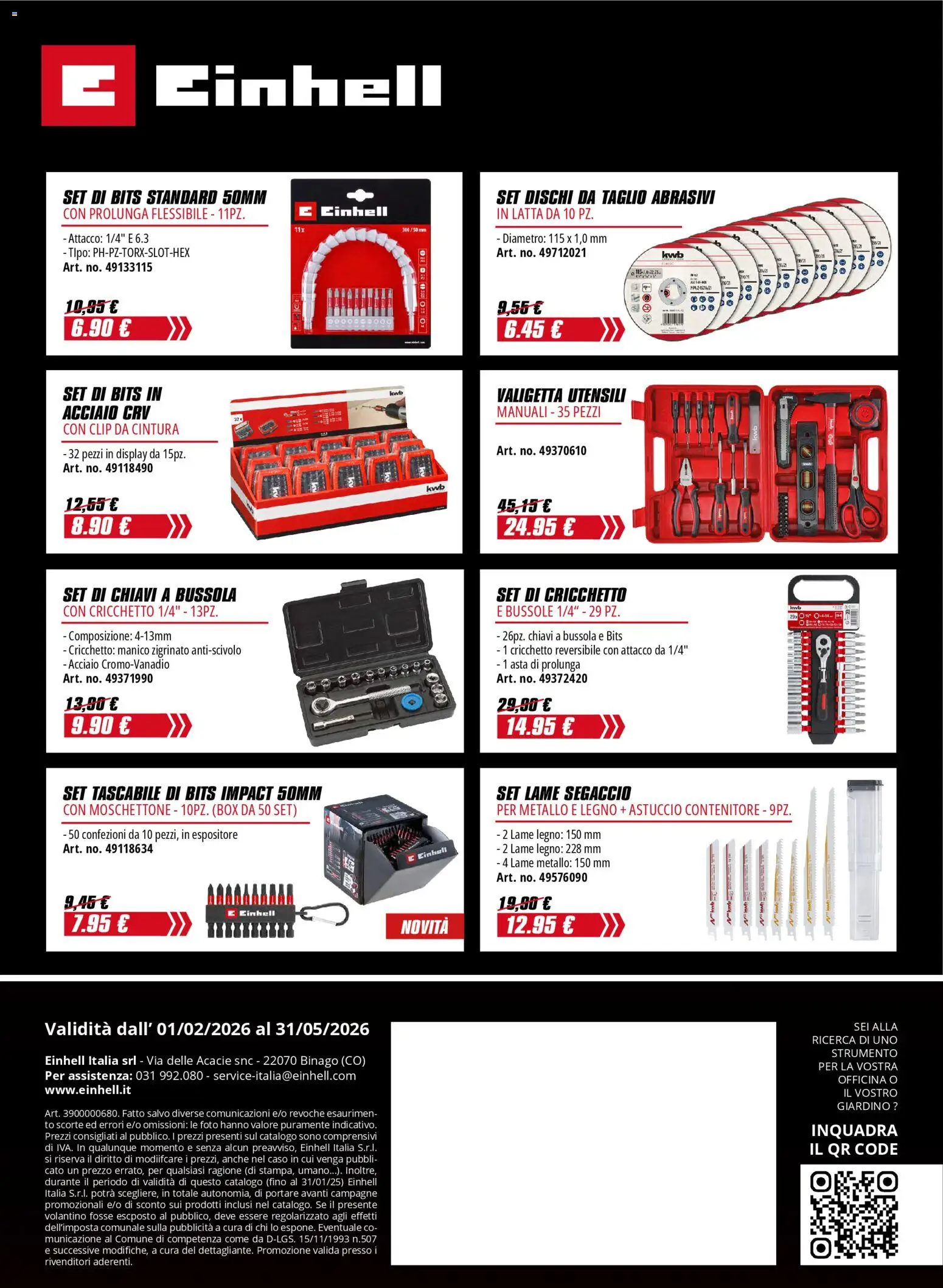 Volantino Einhell del 02.02.2026 | Pagina: 32 | Prodotti: Cintura, Astuccio, Contenitore, Valigetta