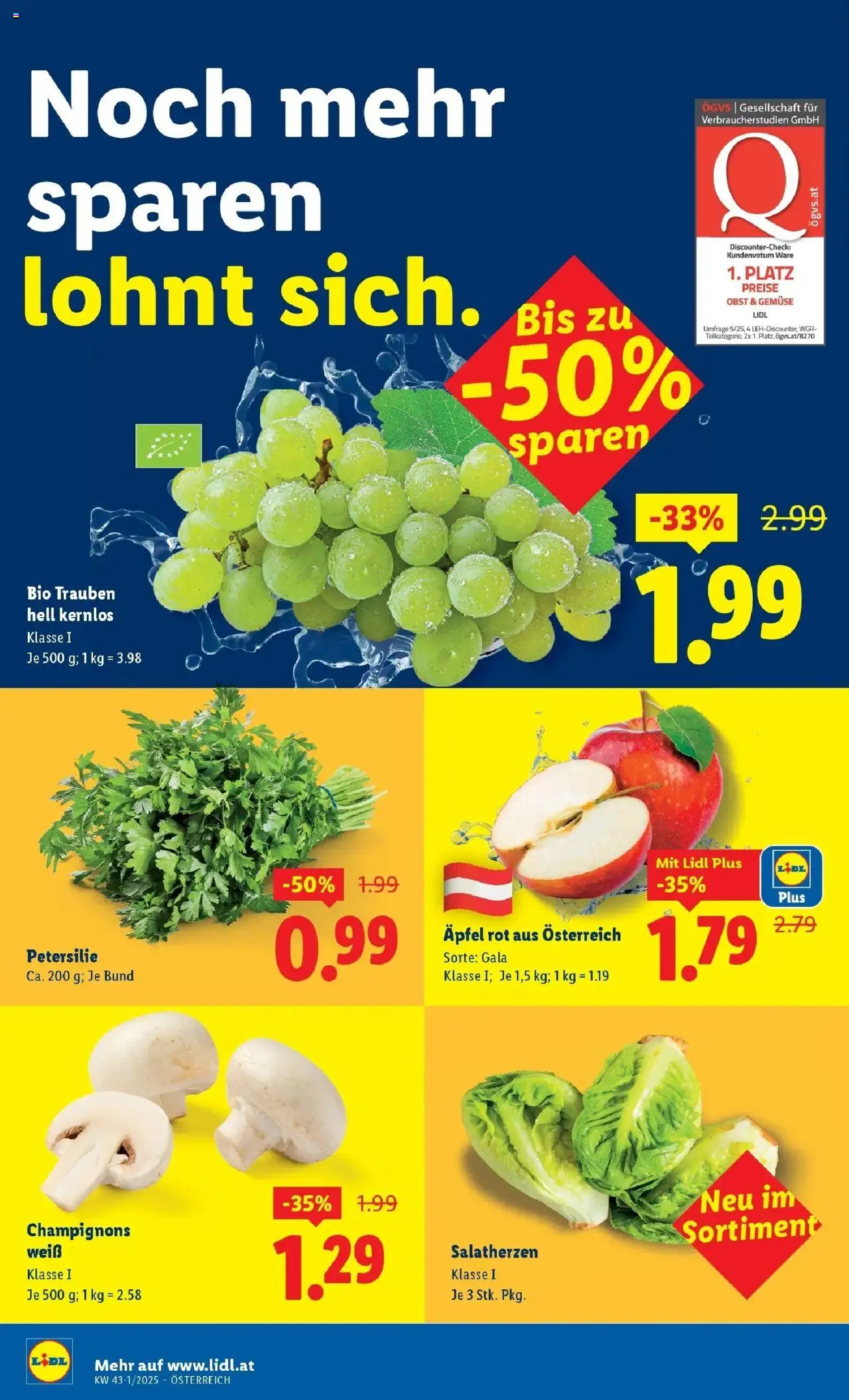 Lidl Flugblatt - Jenbach, Eferding, Dornbirn gültig ab 15.10.2025 | Seite: 40 | Produkte: Gemüse, Obst, Petersilie, Äpfel