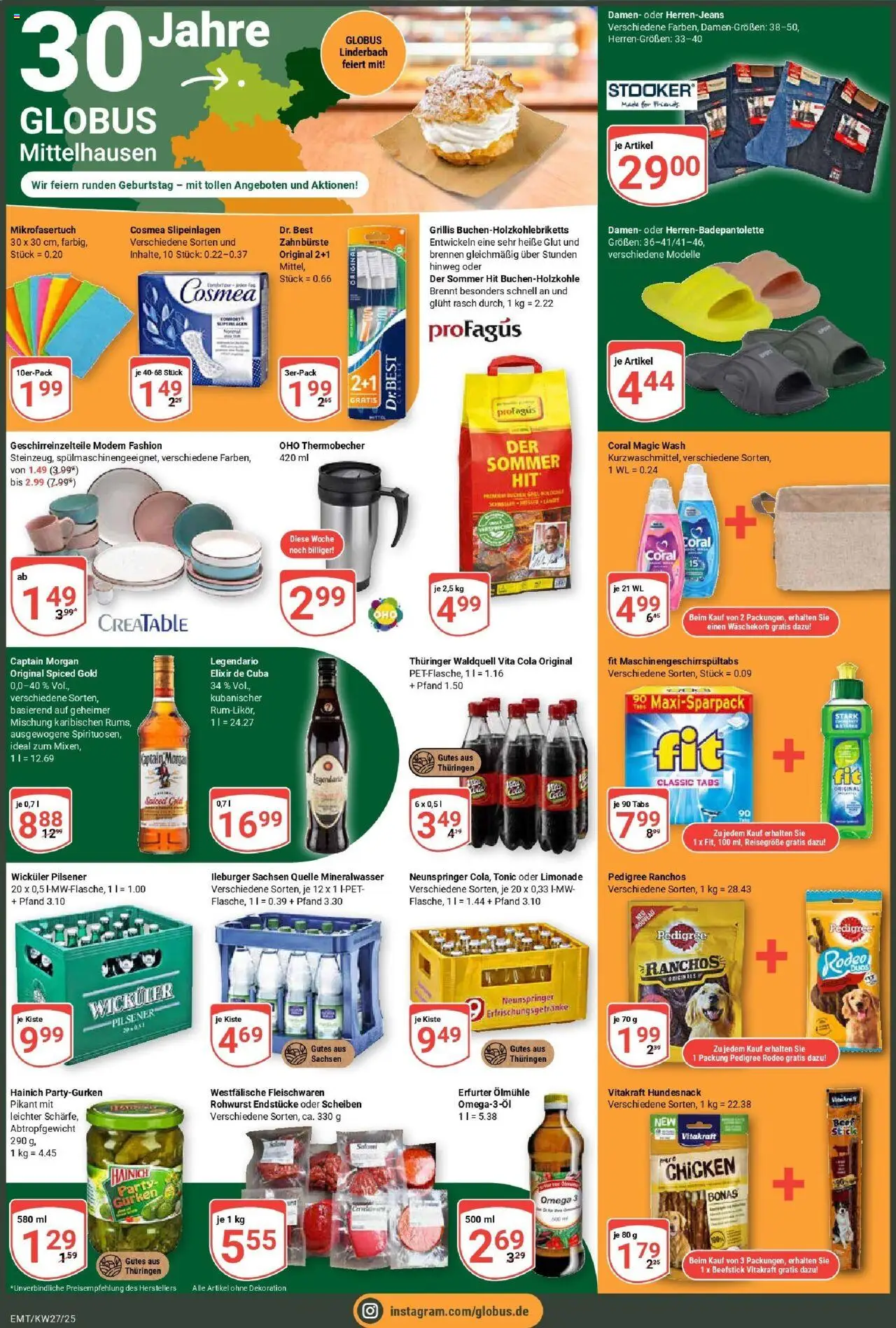 Globus prospekt Mittelhausen	 - gültig ab dem 29.06.2025 | Seite: 3 | Produkte: Coral, Rum, Zahnbürste, Modem