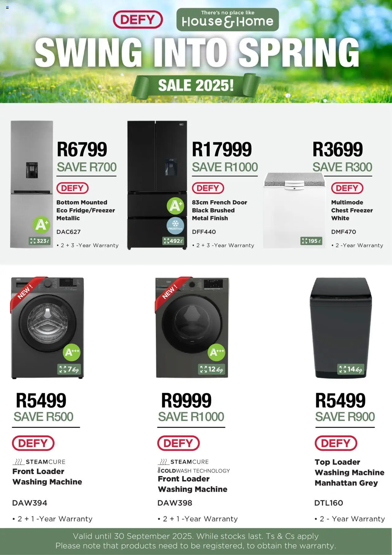 New House and Home catalogue – valid from 15.09.2025 | Page: 2 | Products: Freezer, Washing machine, Chest freezer