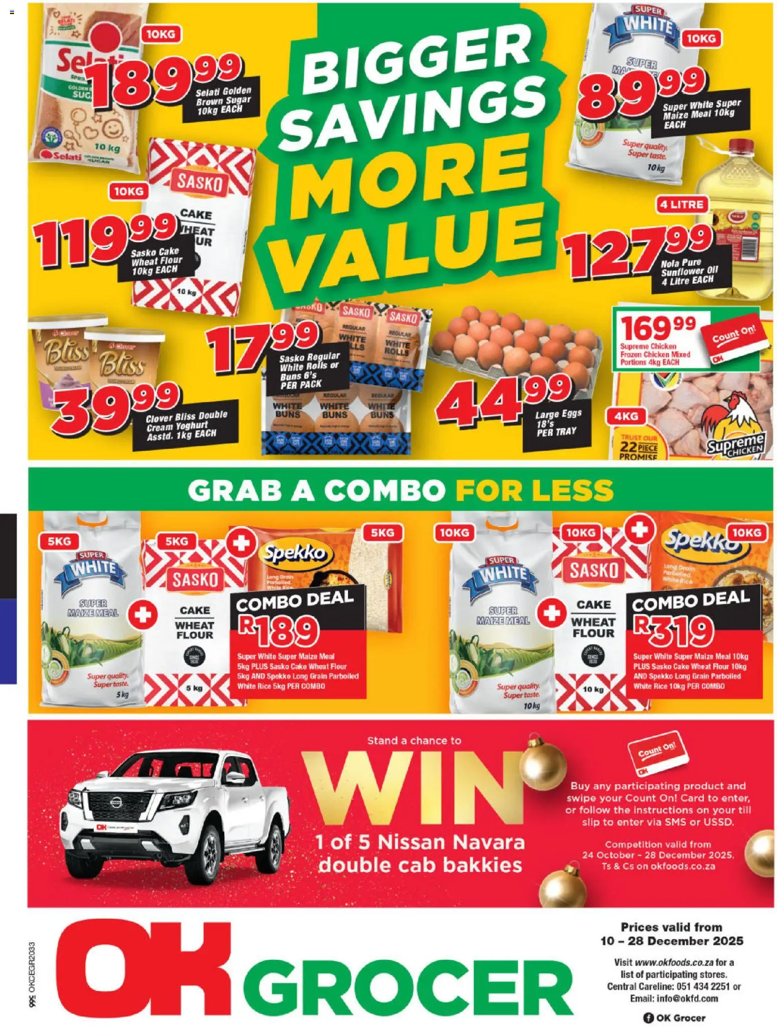 New OK Foods catalogue – valid from 10.12.2025 | Page: 1 | Products: Cake, Buns, Eggs, Rice