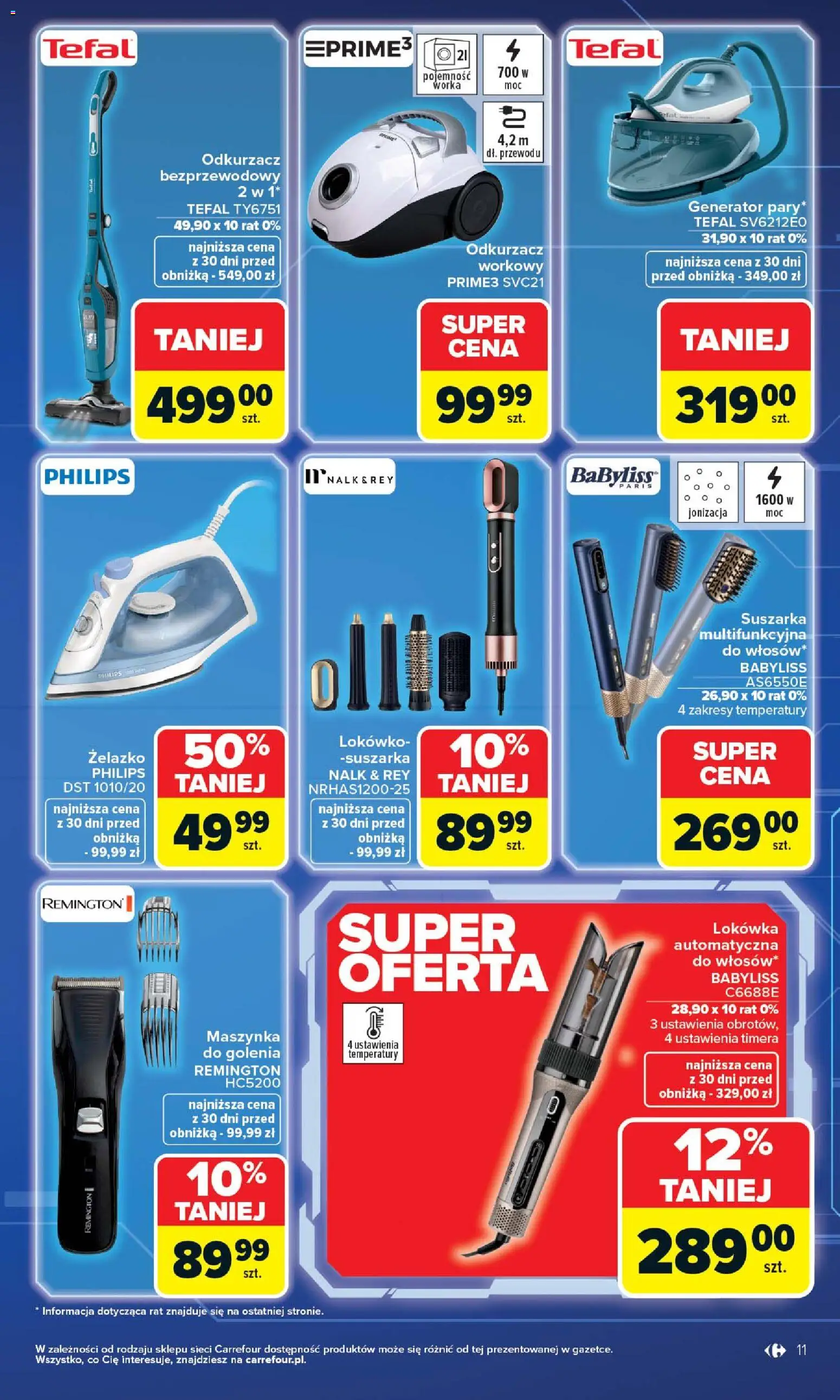 Carrefour gazetka - Multimedia od 13.04.2026 | Strona: 11 | Produkty: Odkurzacz, Lokówka, Ser, Tefal