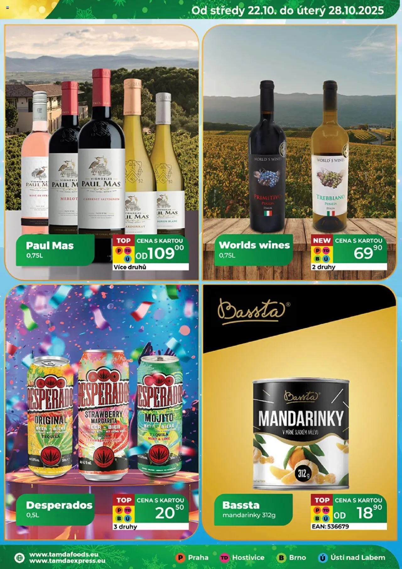 Tamda Foods leták od 22.10.2025 | Strana: 17 | Produkty: Mandarinky, Merlot, Primitivo, Cabernet Sauvignon