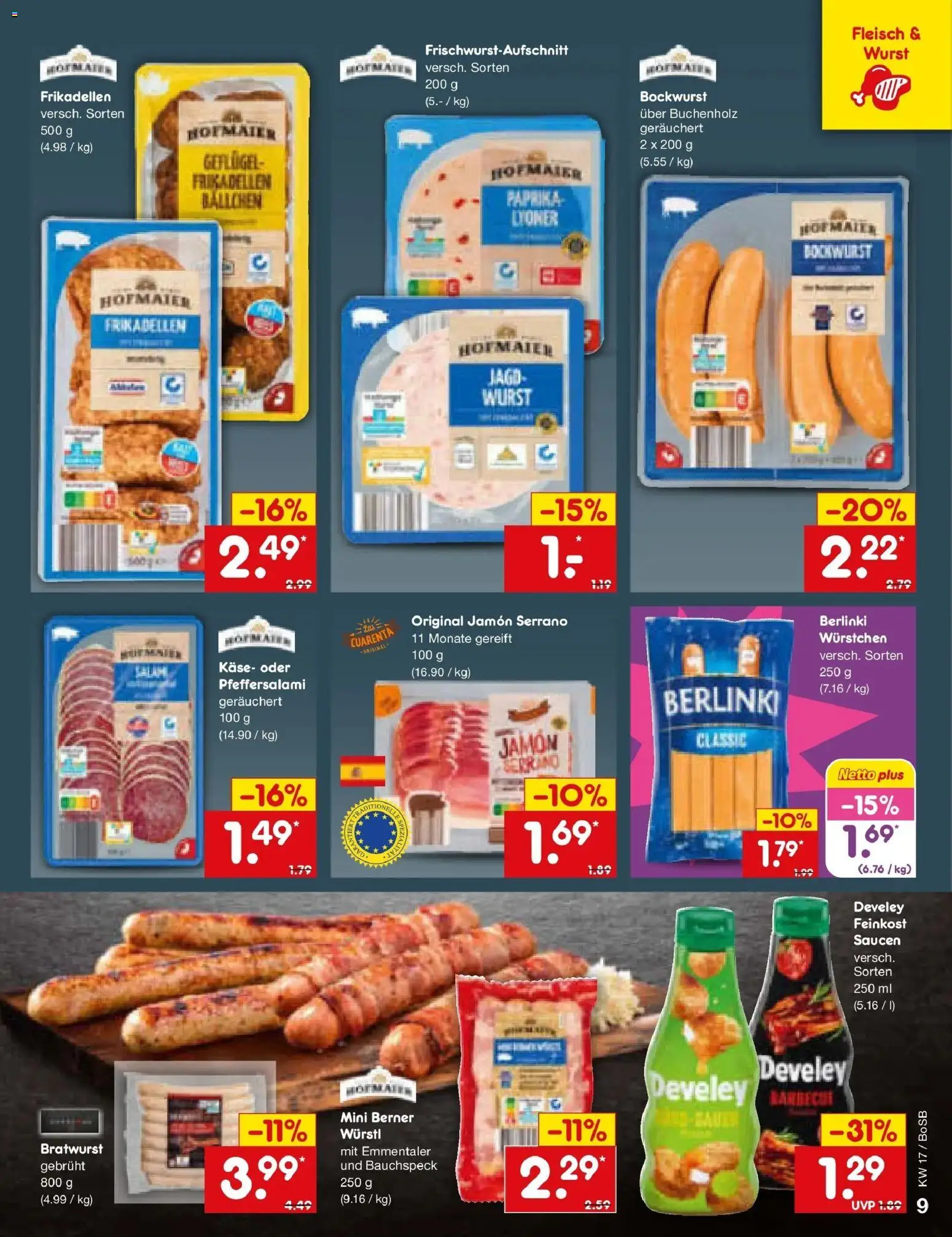 Netto Marken-Discount Prospekt Stadtlohn	 – gültig ab 20.04.2026 | Seite: 11 | Produkte: Bockwurst, Bratwurst, Wurst, Fleisch