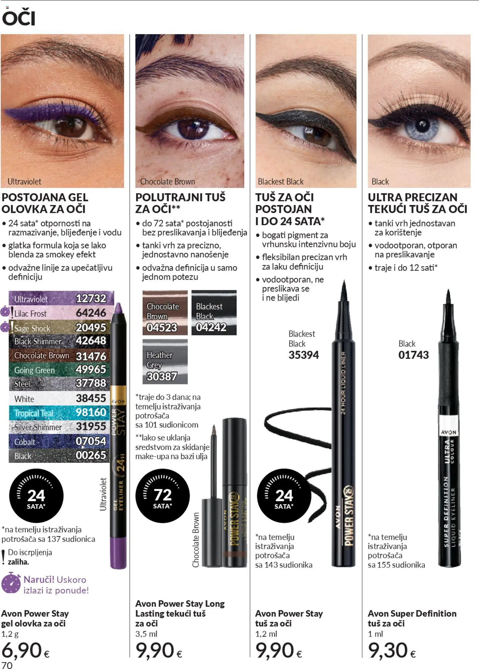 Avon katalog | vrijedi od 01.12.2025 | Stranica: 74 | Proizvodi: Tuš, Tuš za oči, Olovka za oči