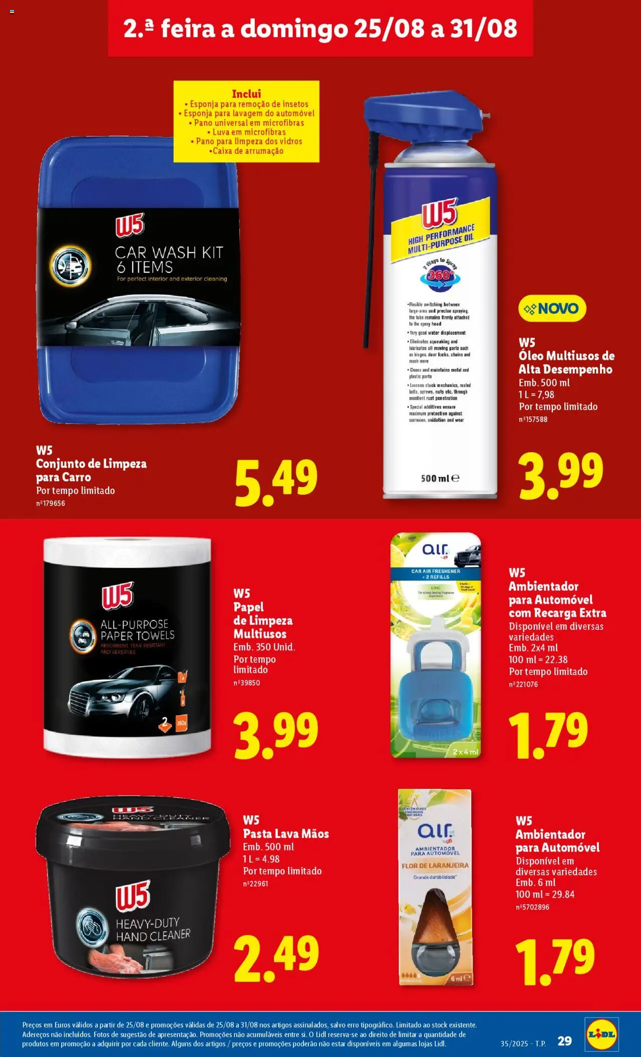 Lidl folheto │ válido de 25.08.2025 | Página: 29 | Produtos: Esponja, Caixa, Óleo
