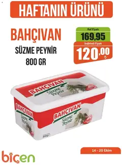 14.10.2025 tarihinden itibaren geçerli olan Biçen Market kataloğu önizlemesi