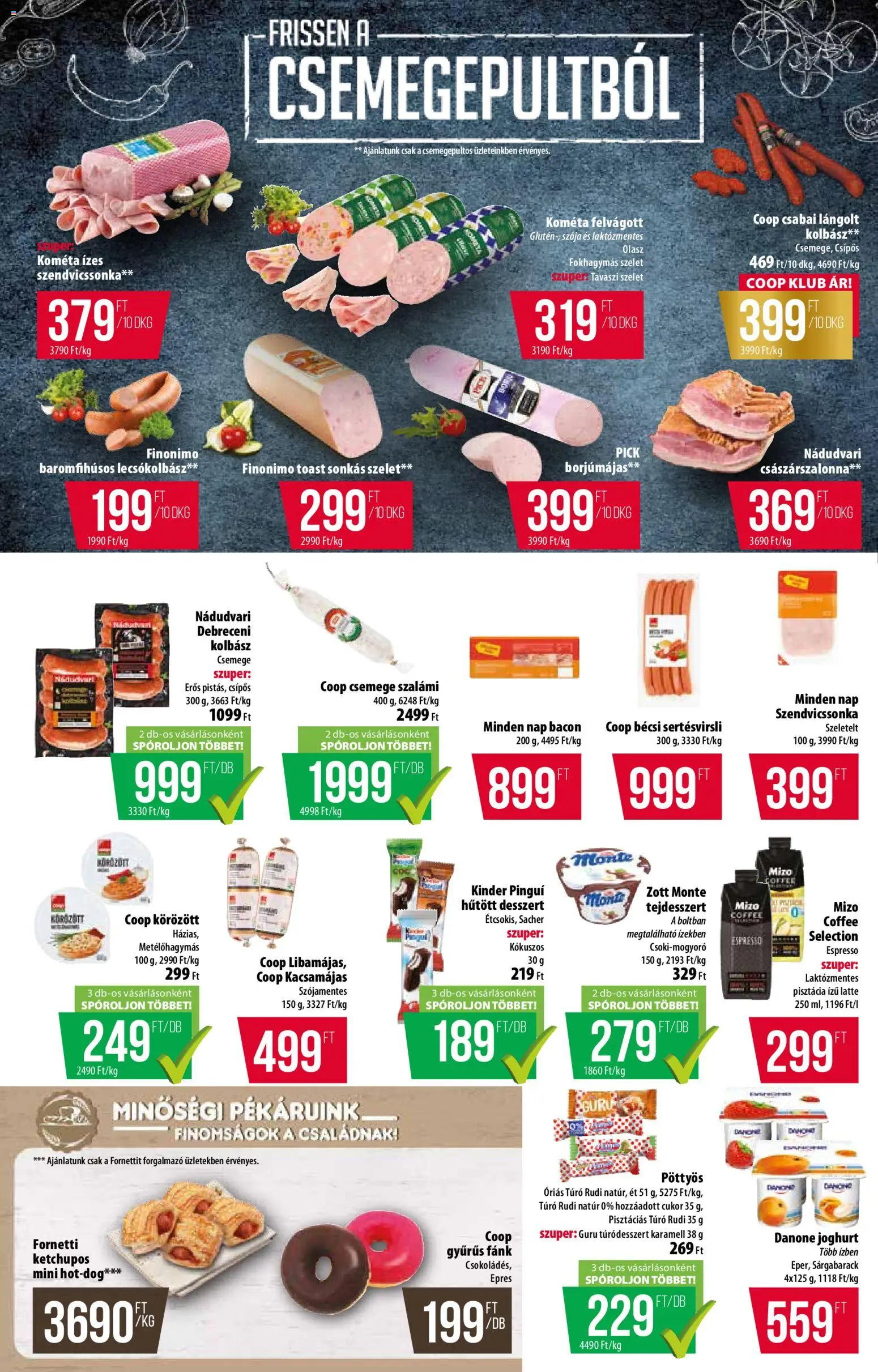 COOP Szolnok akciós ujság - amely érvényes a következő dátumtól: 29.01.2026 | Oldal: 2 | Termékek: Debreceni kolbász, Pisztácia, Debreceni, Joghurt