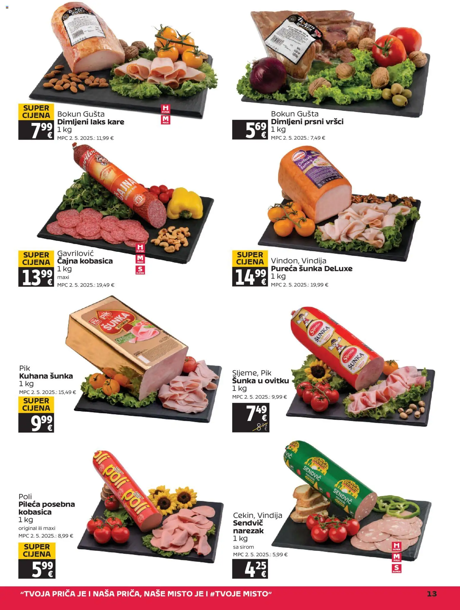 Tommy katalog | vrijedi od 05.02.2026 | Stranica: 13 | Proizvodi: Vindija, Šunka, Narezak, Kobasica