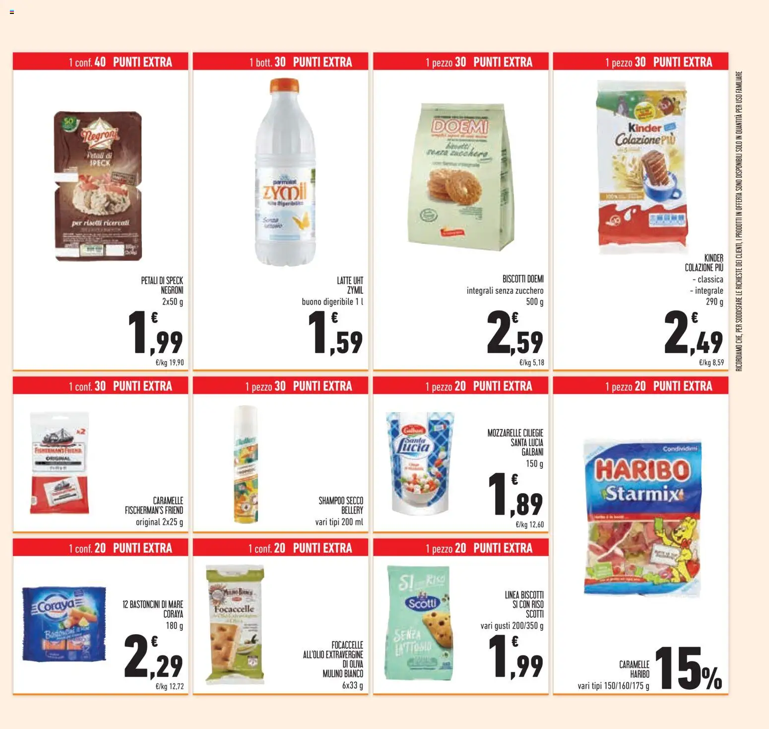 Volantino Conad del 25.02.2026 | Pagina: 33 | Prodotti: Speck, Caramelle, Focaccia, Latte