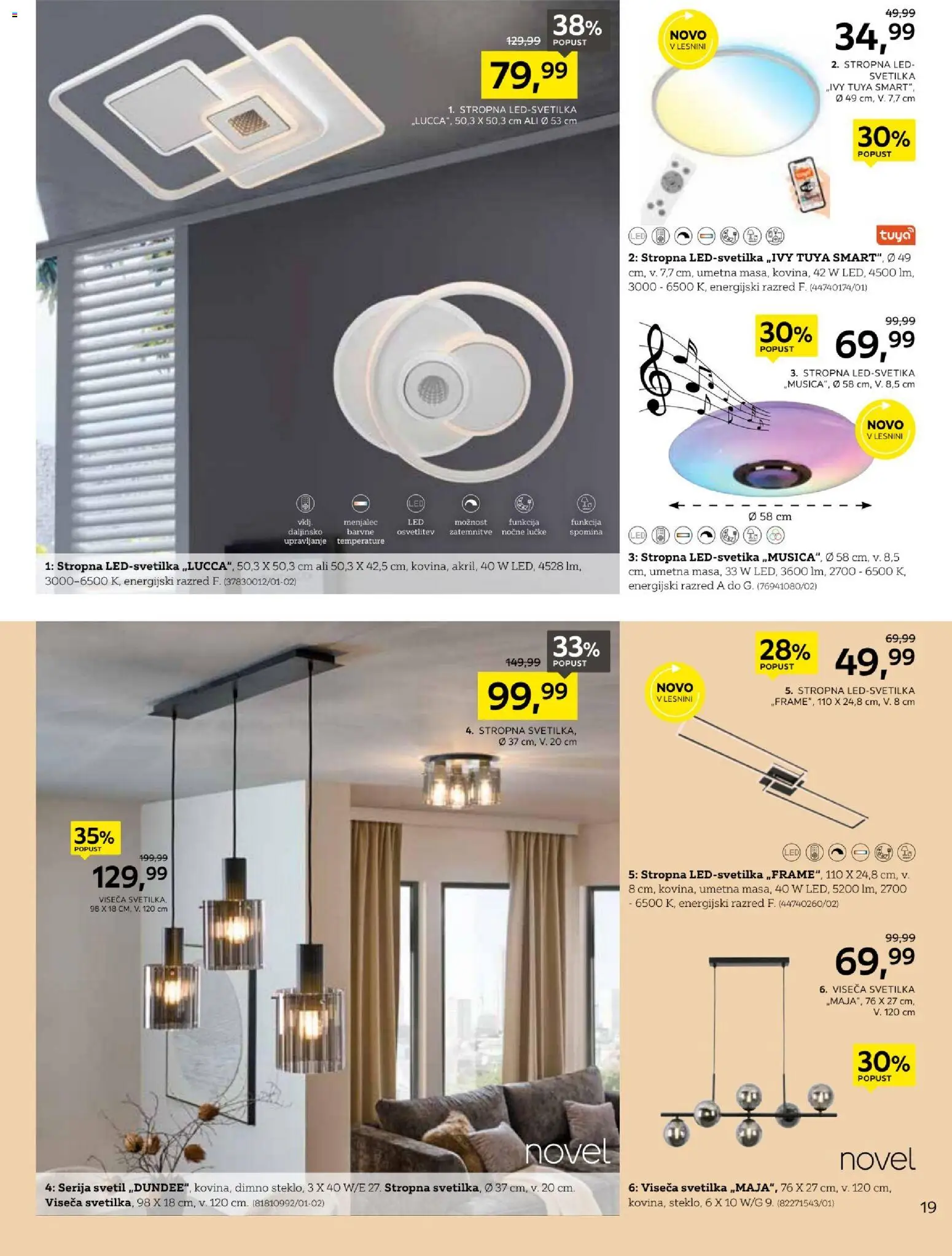 Novi XXXL Lesnina katalog ponudbe – veljaven od 17.02.2026 | Stran: 19 | Izdelki: Led svetilka, Svetilka