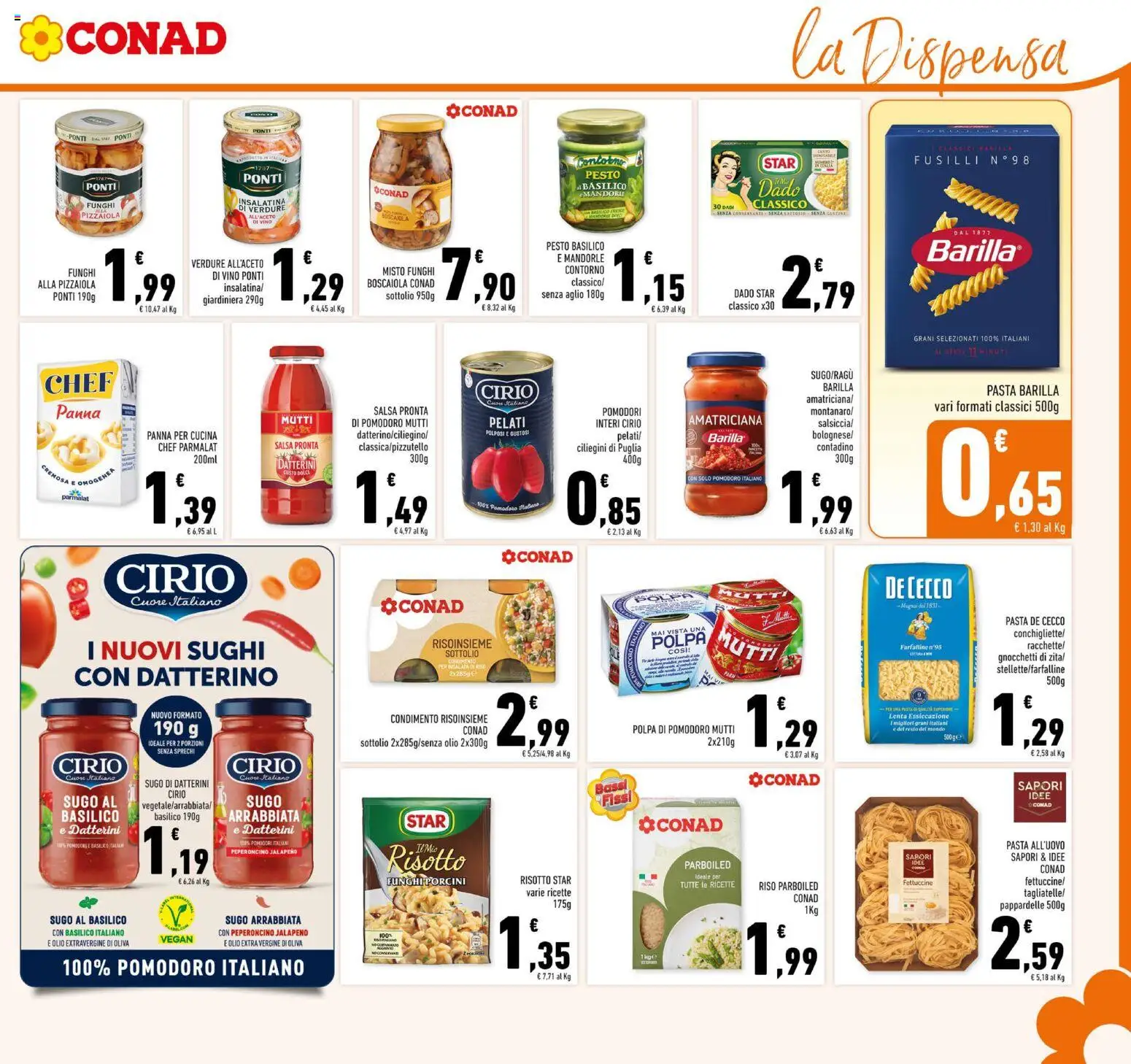 Volantino Conad del 14.01.2026 | Pagina: 17 | Prodotti: Verdure, Fusilli, Olio extra vergine, Fettuccine