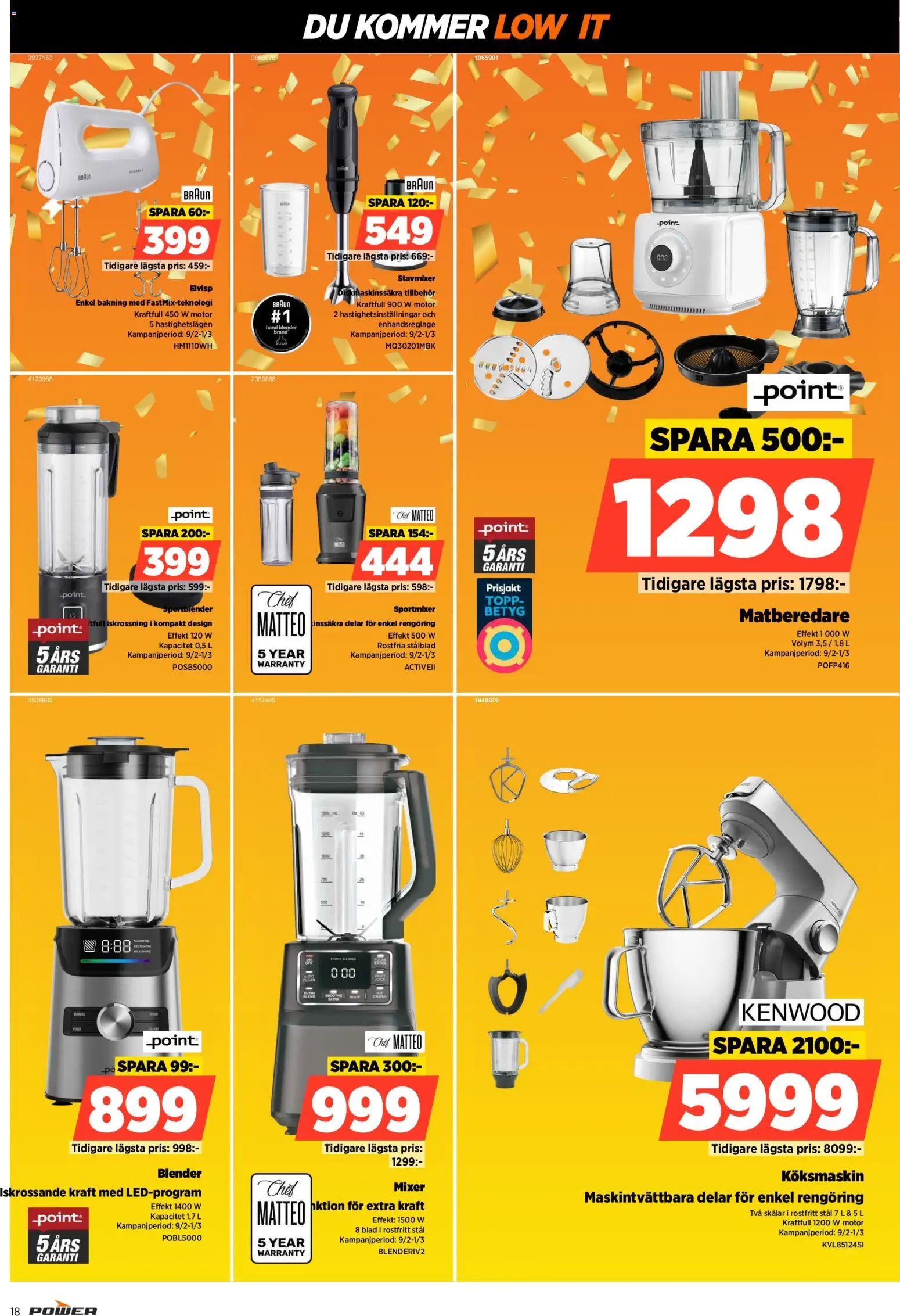 Power reklamblad aktuell från 23.01.2026 | Sida: 18 | Produkter: Mixer, Topp, Stavmixer, Elvisp