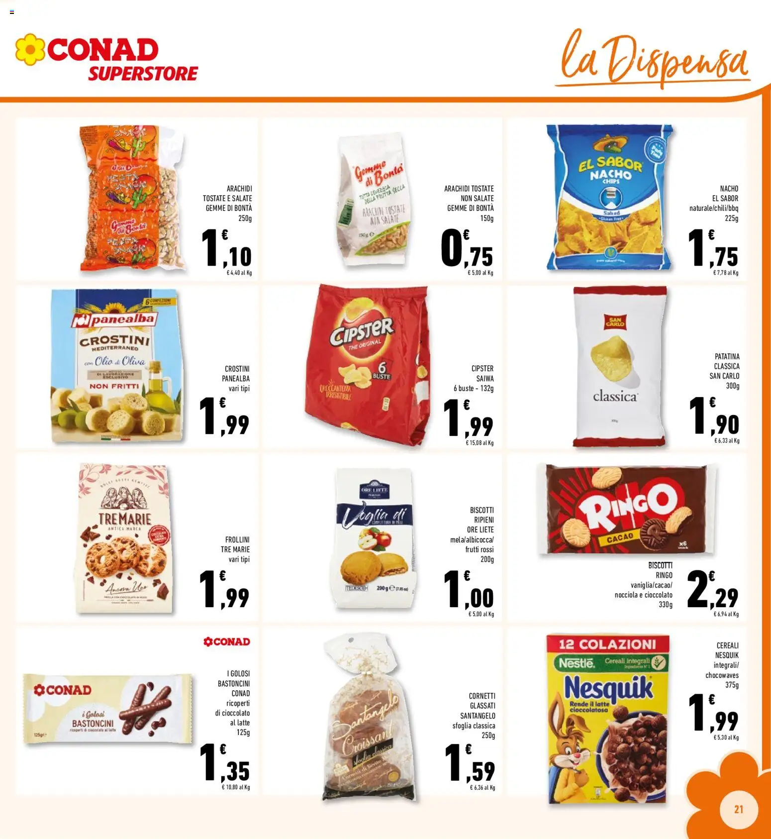 Volantino Conad del 29.01.2026 | Pagina: 21 | Prodotti: Frutta, Latte, Crostini, Cacao