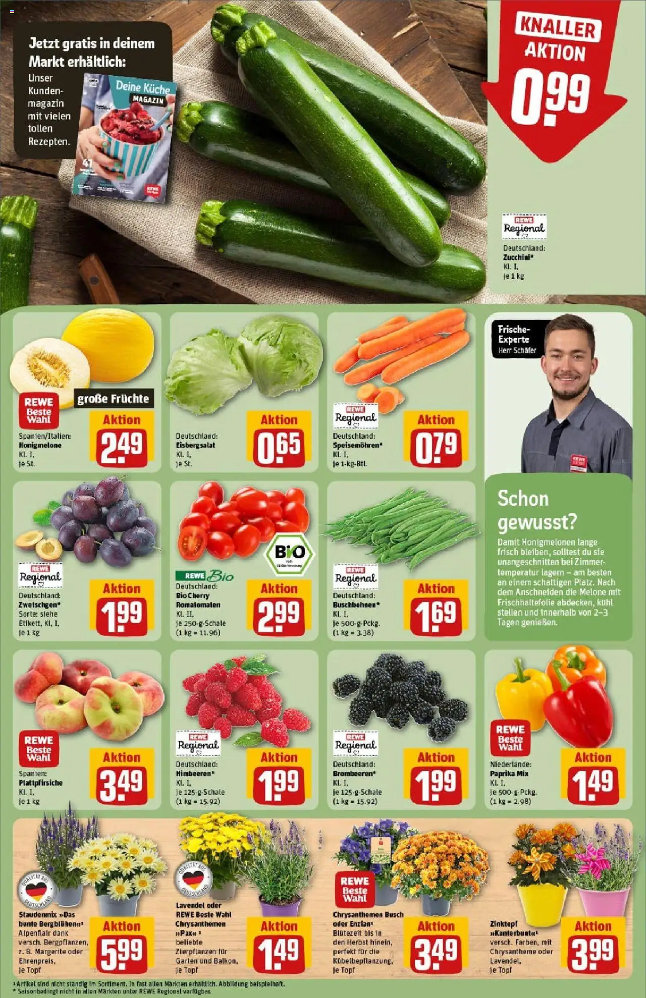 Rewe prospekt Zell Unter Aichelberg	 - gültig ab dem 20.07.2025 | Seite: 7 | Produkte: Küche, Eisbergsalat, Honigmelone, Melone