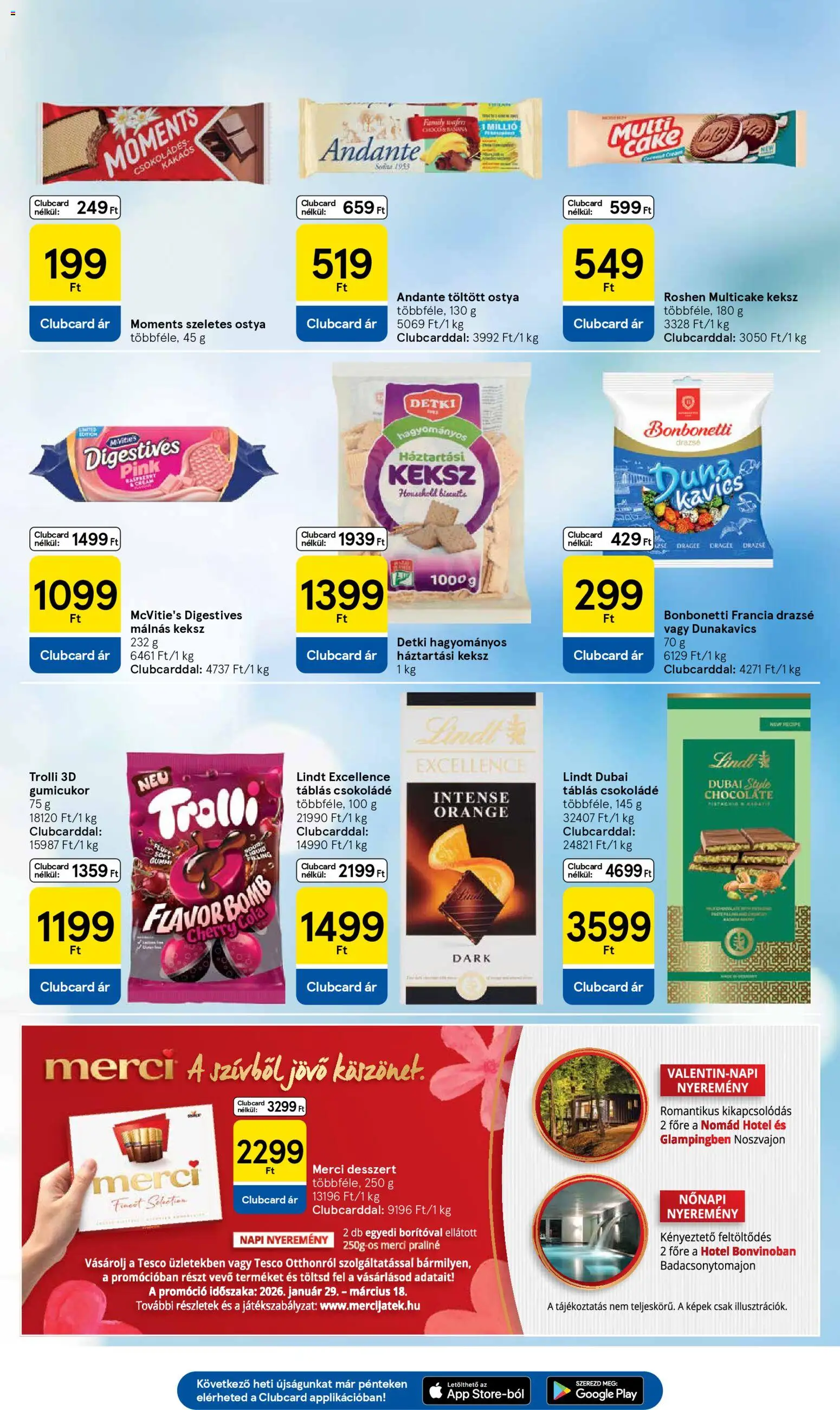 Tesco akciós ujság - amely érvényes a következő dátumtól: 05.02.2026 | Oldal: 23 | Termékek: Gumicukor, Praliné, Drazsé, Keksz
