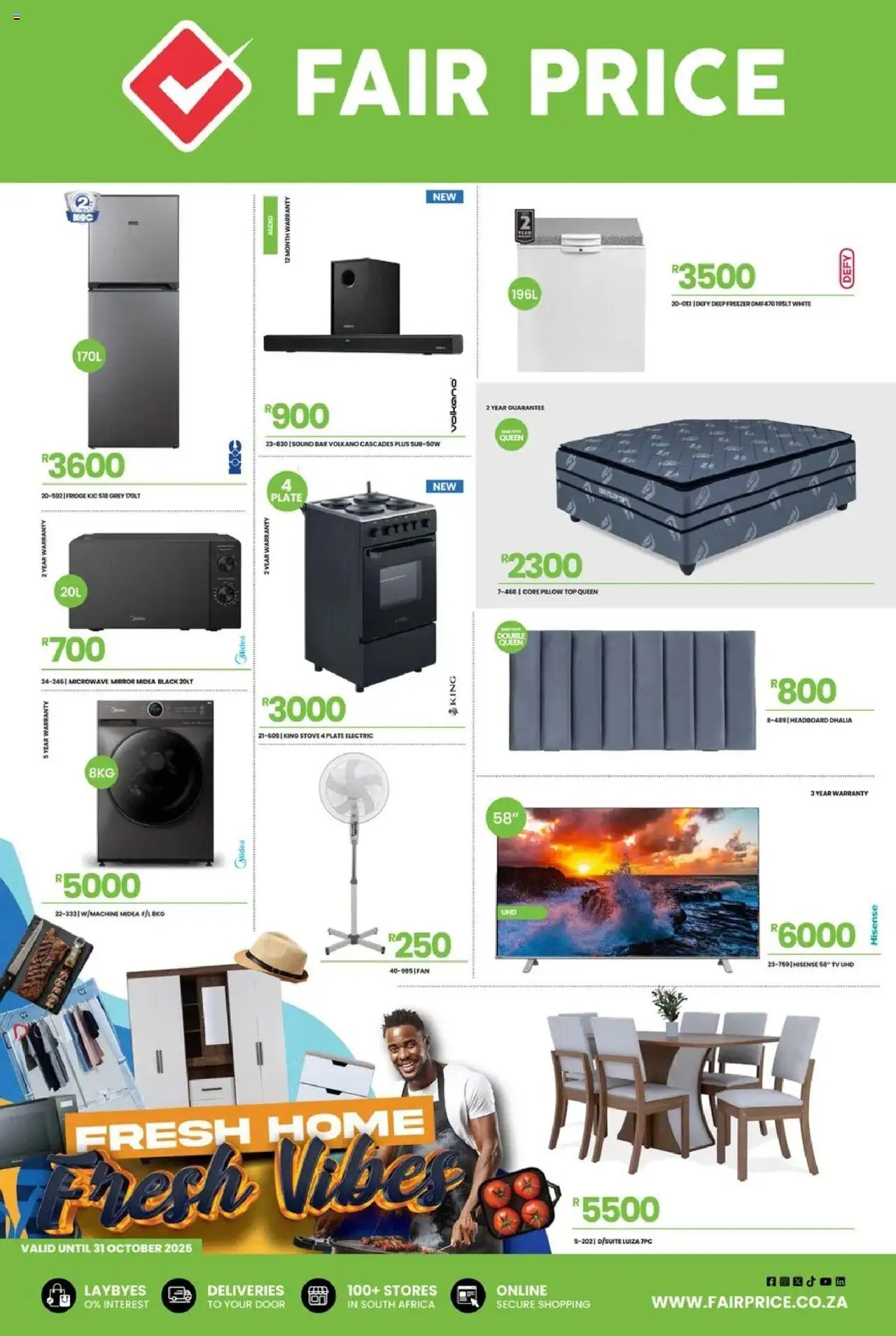 New Fair Price catalogue – valid from 01.10.2025 | Page: 1 | Products: Freezer, Mirror, Fridge, Microwave