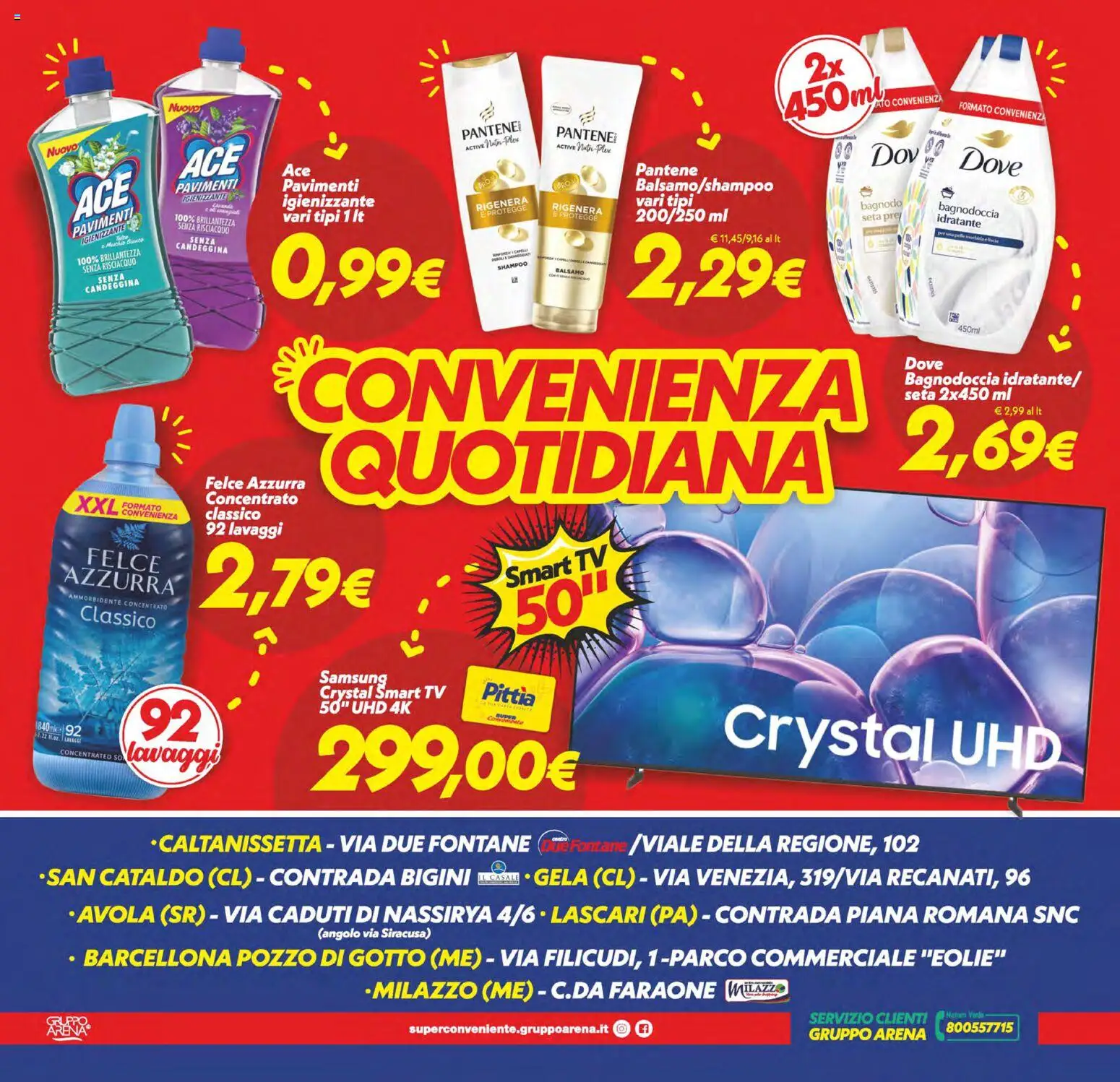 Volantino SuperConveniente del 24.10.2025 | Pagina: 28 | Prodotti: Balsamo, Ammorbidente, smart TV, Candeggina
