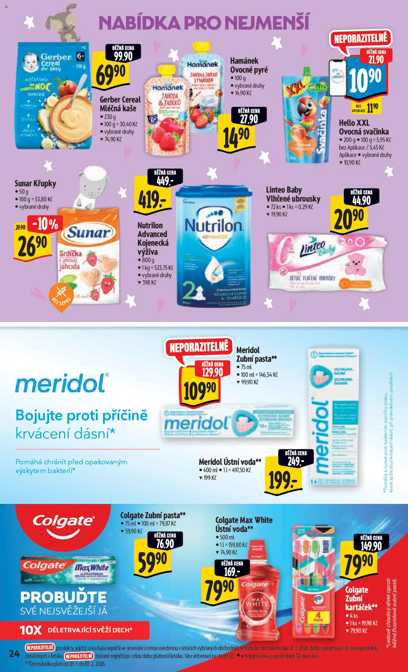 Albert leták - Hypermarket od 28.01.2026 | Strana: 31 | Produkty: Vlhčené ubrousky, Mléčná kaše, Sunar, Nutrilon