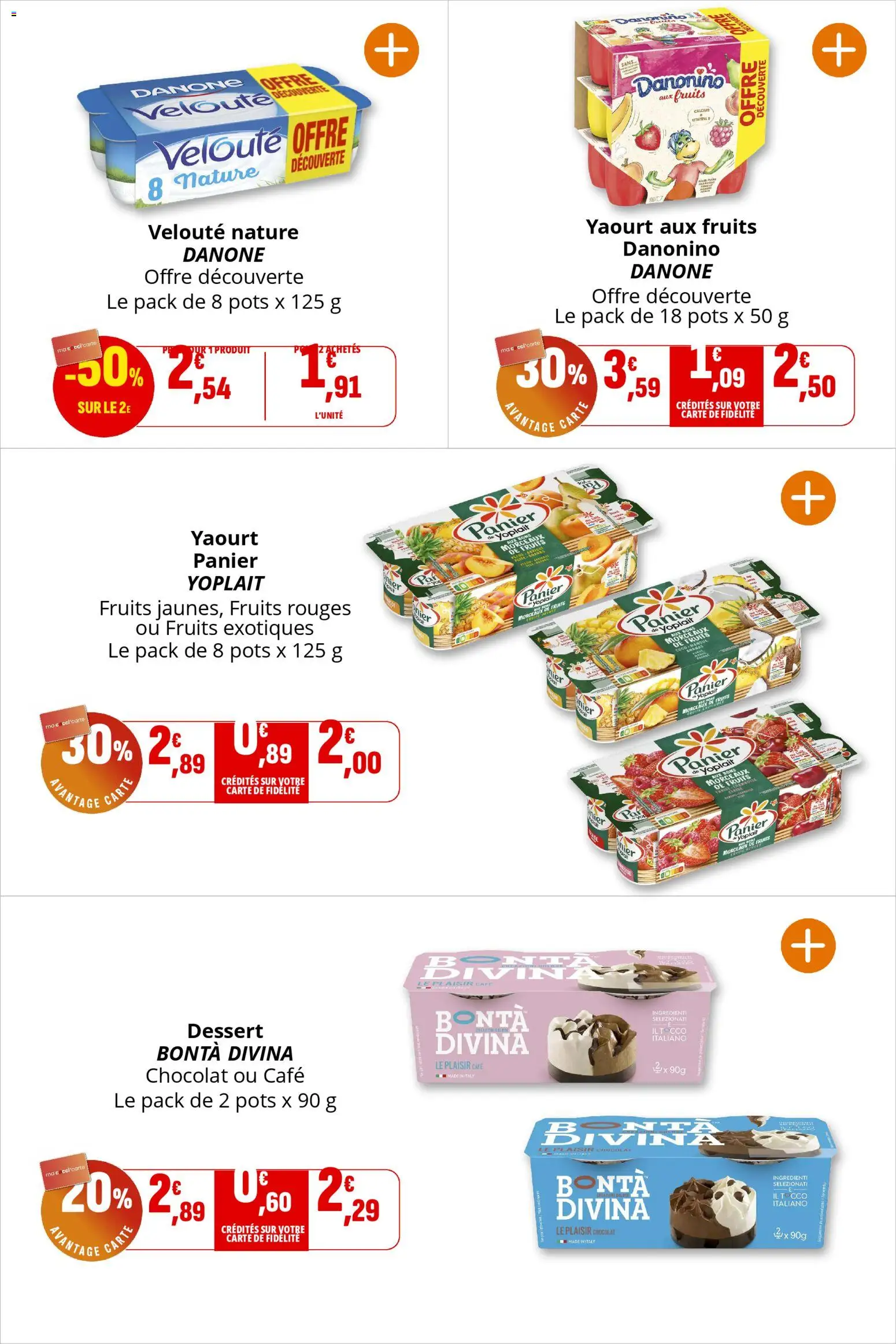 {H1} | Page: 17 | Produits: Panier, Yaourt, Café, Chocolat