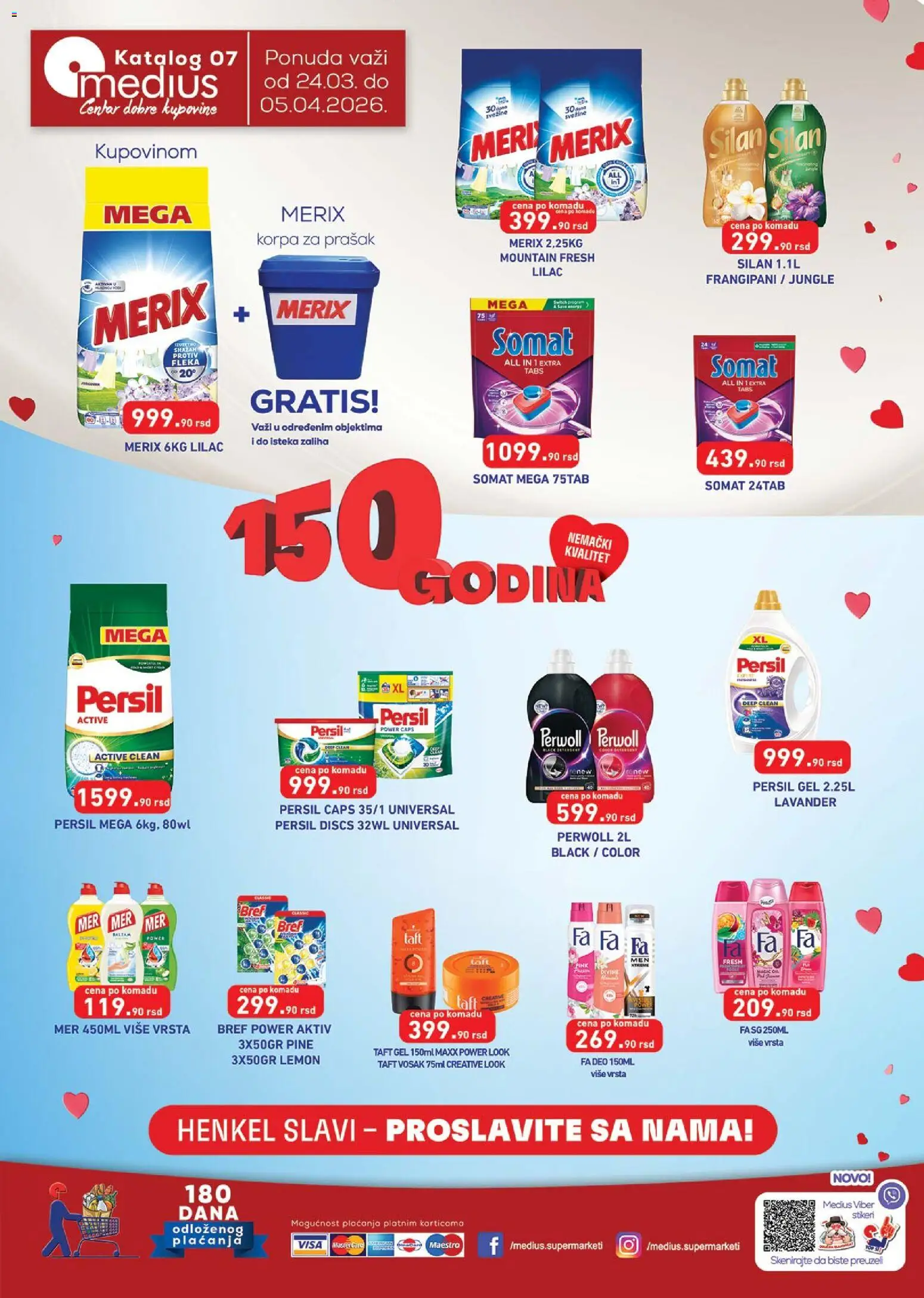 Medius katalog - važi od 24.03.2026 | Strana: 1 | Proizvode: Bref, Perwoll, Silan, Korpa