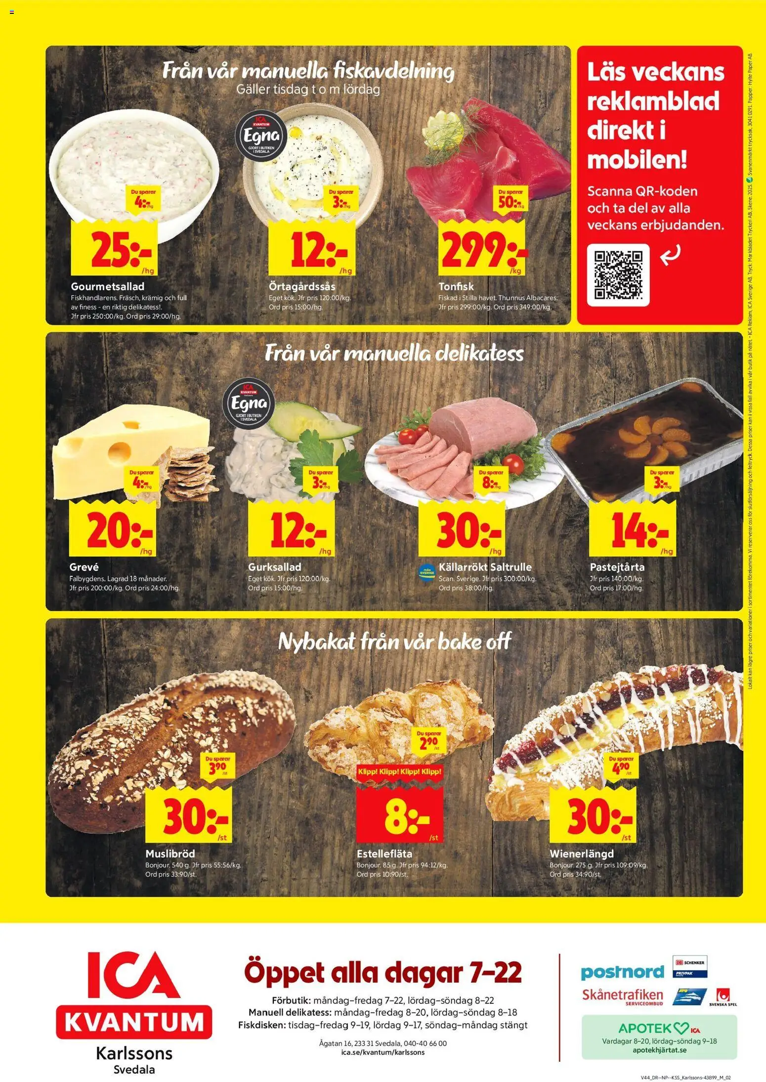 ICA Kvantum reklamblad aktuell från 27.10.2025 | Sida: 12 | Produkter: Galler, Papper, Tonfisk, Spel