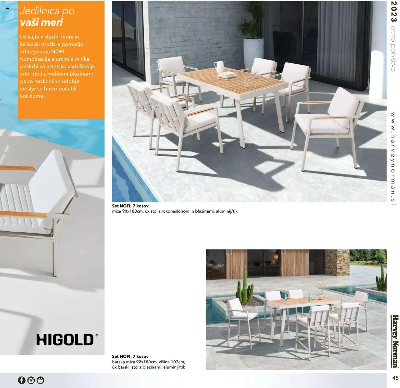 Harvey Norman - Katalog - Vrtno pohištvo │ velja od 01.03.2023 | Stran: 45