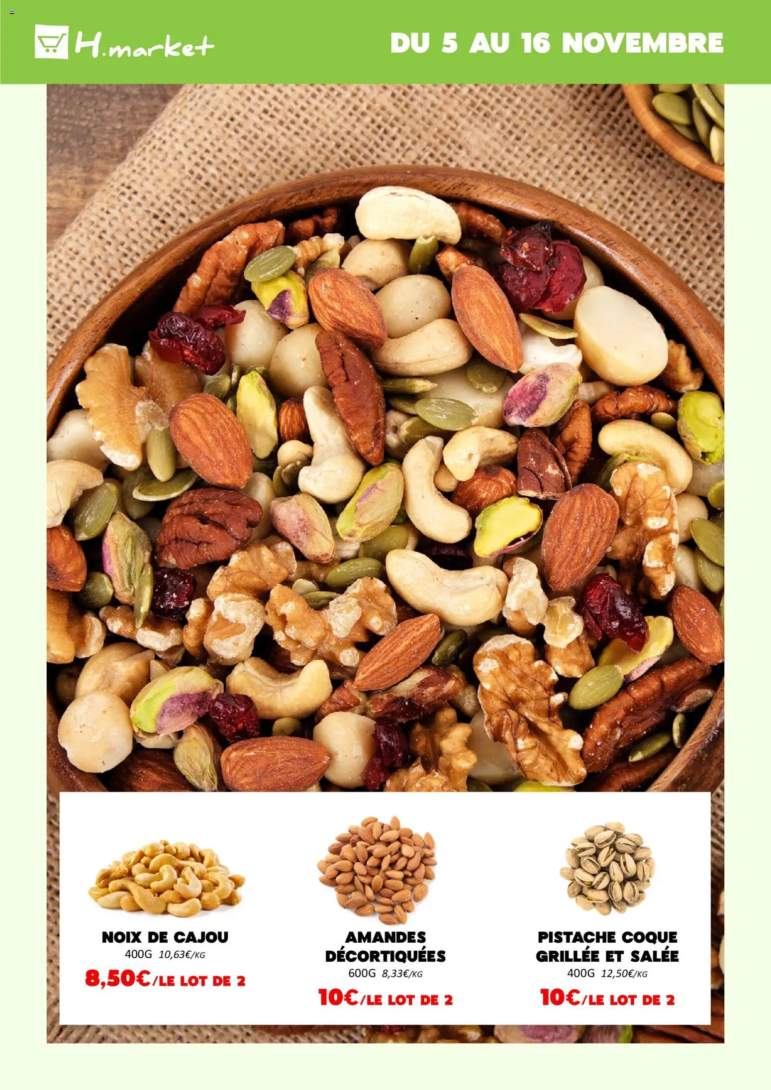 {H1} | Page: 8 | Produits: Noix de cajou, Noix, Amandes