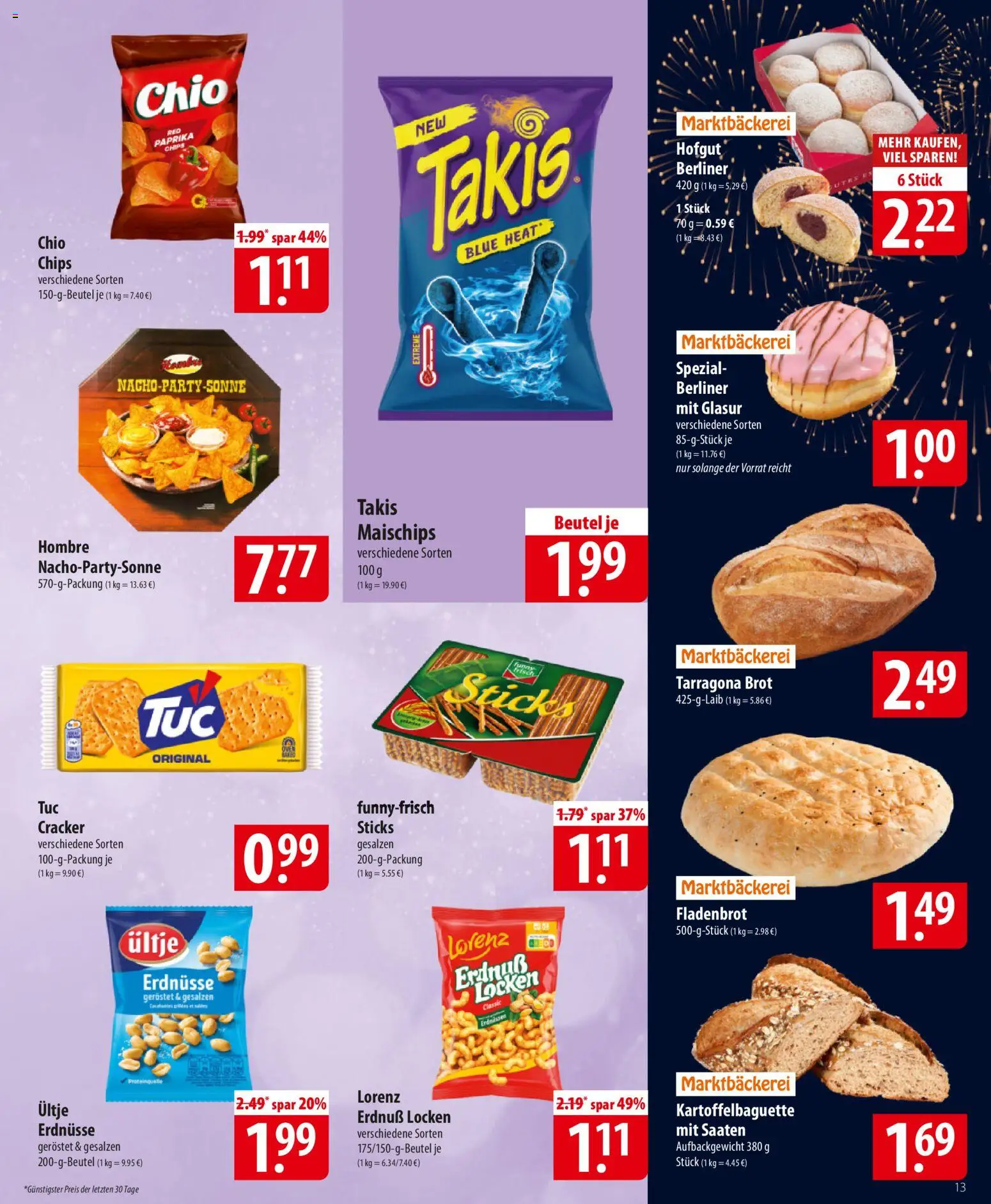 Famila Prospekt 	 – gültig ab 29.12.2025 | Seite: 13 | Produkte: Erdnüsse, Paprika, Brot, Chips