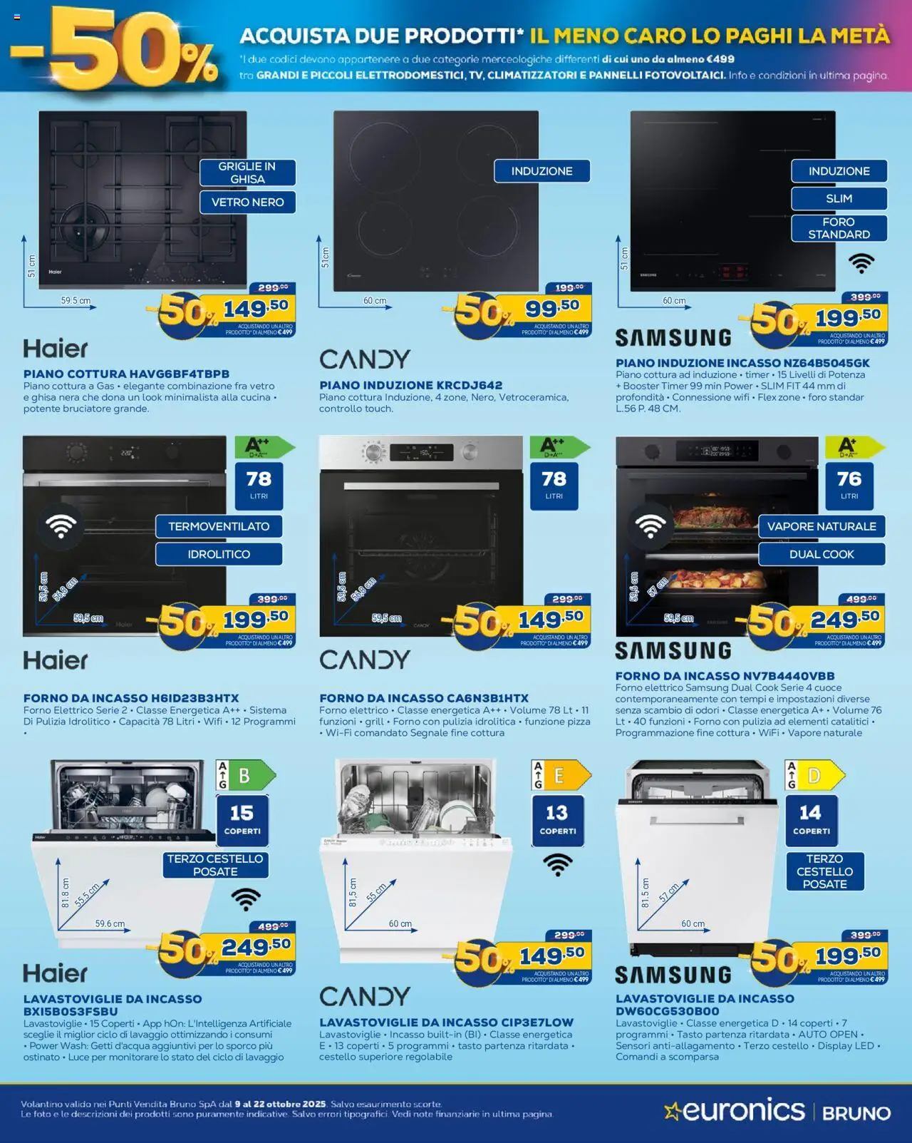 Volantino Euronics del 09.10.2025 | Pagina: 19 | Prodotti: Posate, Pizza, Forno, Samsung