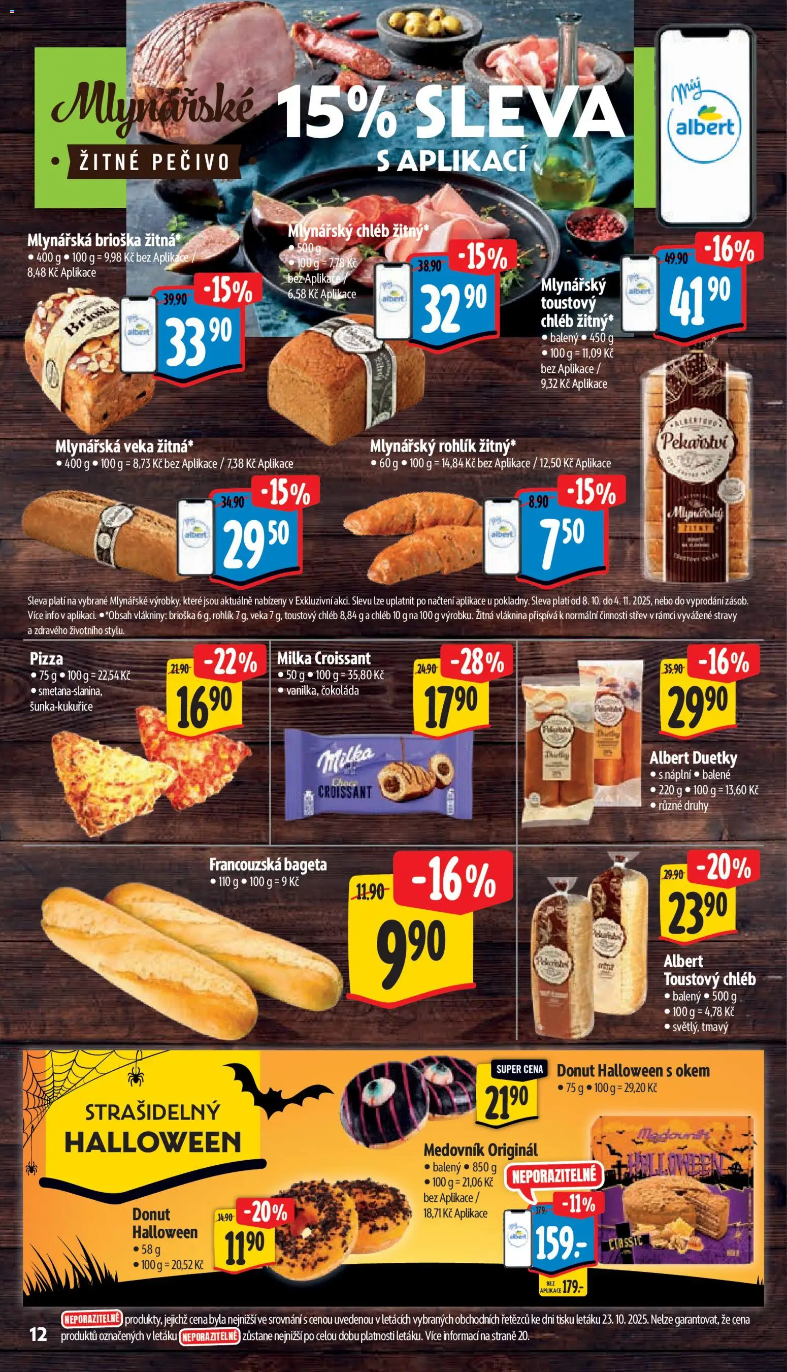 Albert leták - Supermarket od 29.10.2025 | Strana: 21 | Produkty: Veka, Pizza, Mlynářský rohlík, Medovník