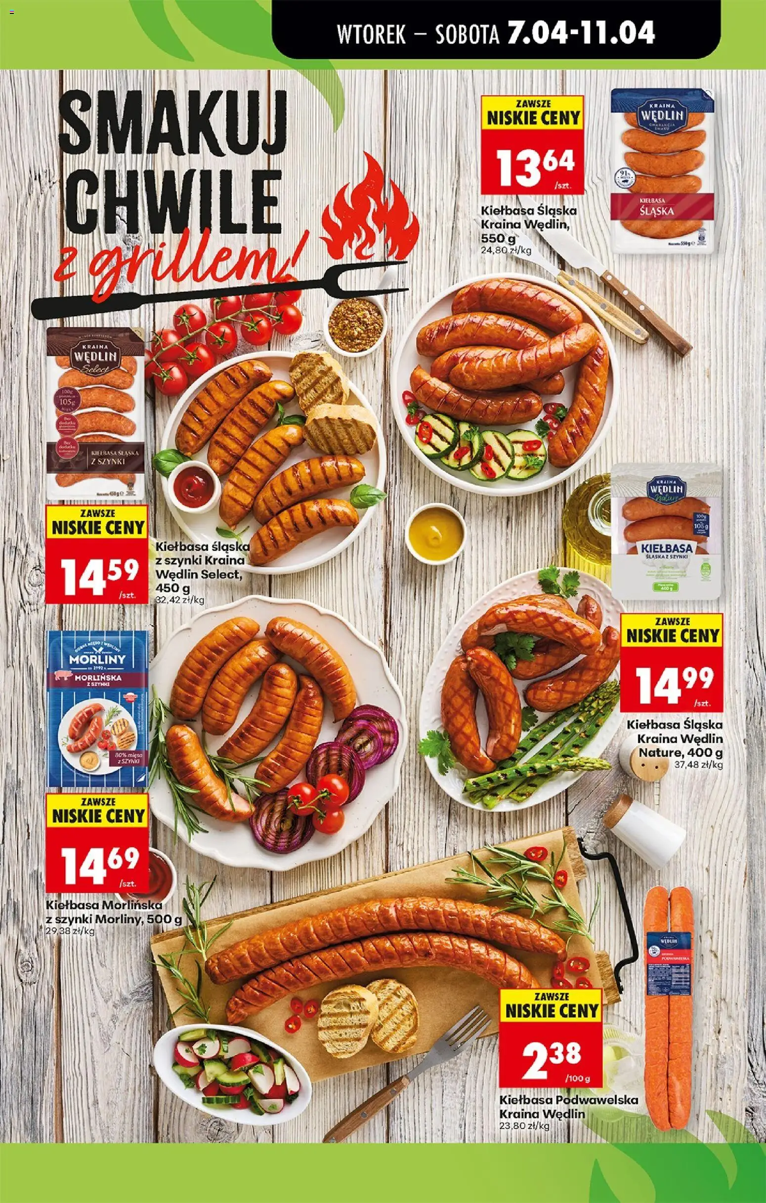 Biedronka gazetka od wtorku od 07.04.2026 | Strona: 37 | Produkty: Kiełbasa, Mięso, Kiełbasa śląska, Kiełbasa podwawelska