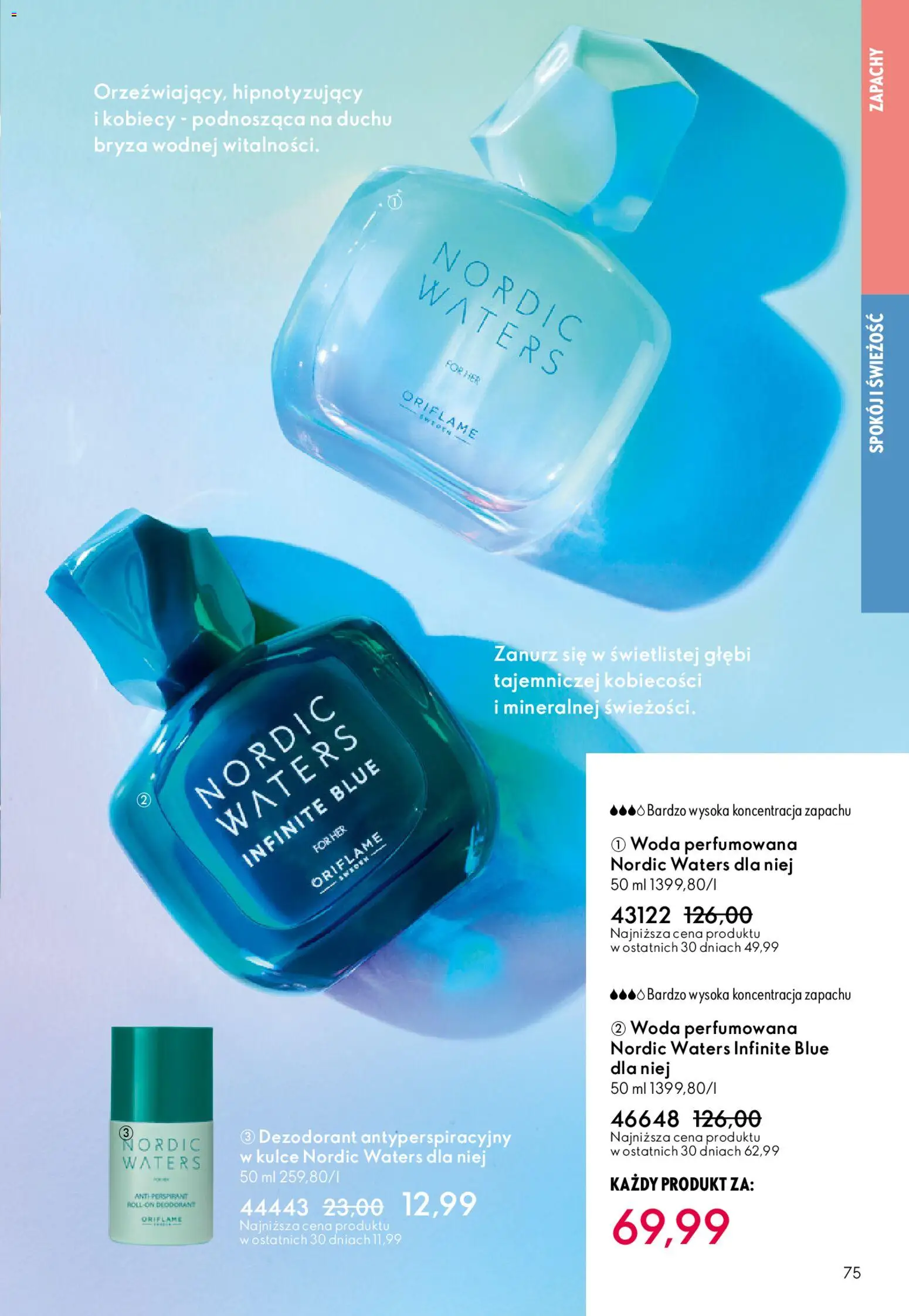 Oriflame Katalog 1 2026 od 24.12.2025 | Strona: 75 | Produkty: Dezodorant, Woda