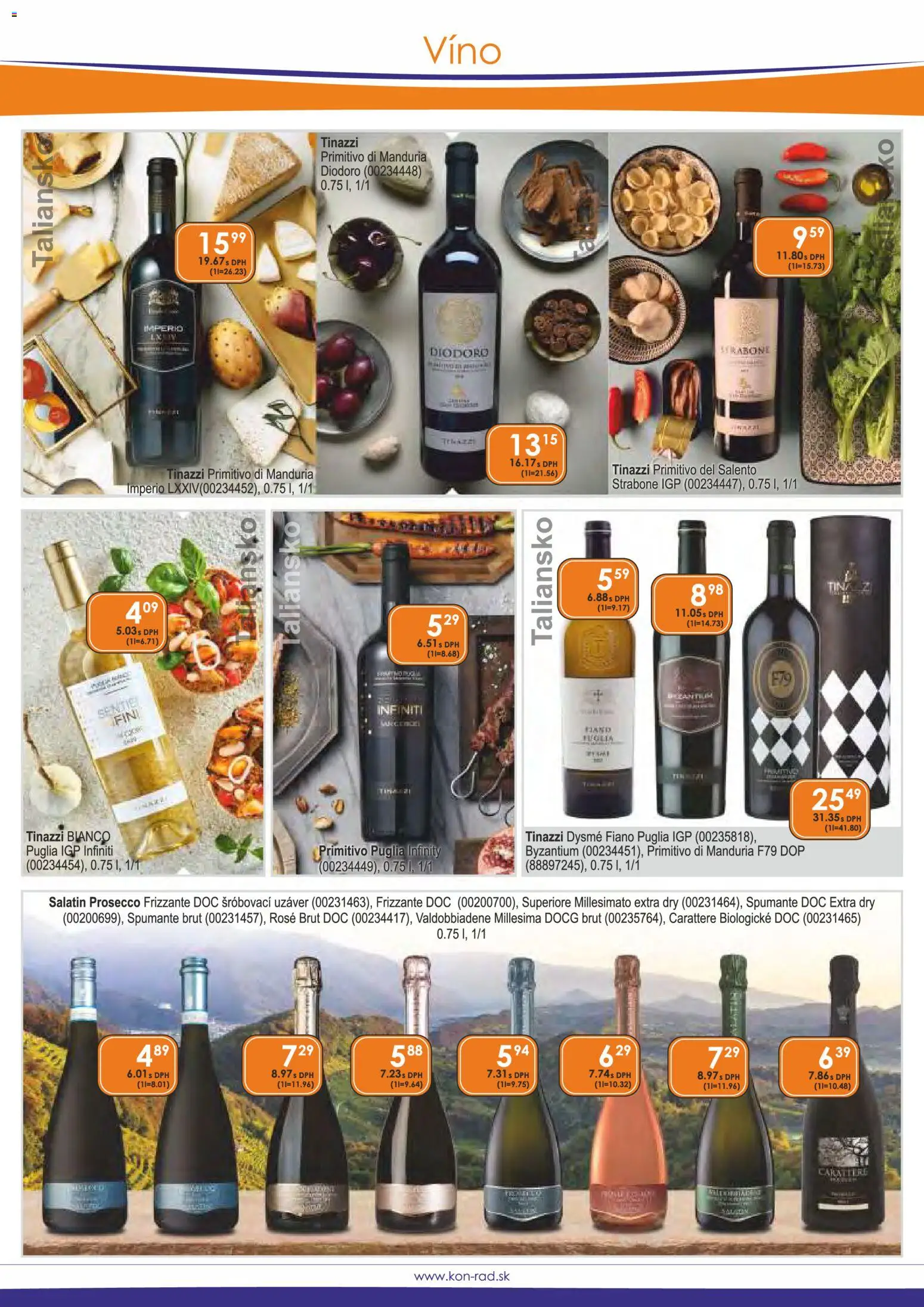 Nové KON - RAD akcie – leták je platný od 01.11.2025 | Strana: 25 | Produkty: Víno, Prosecco