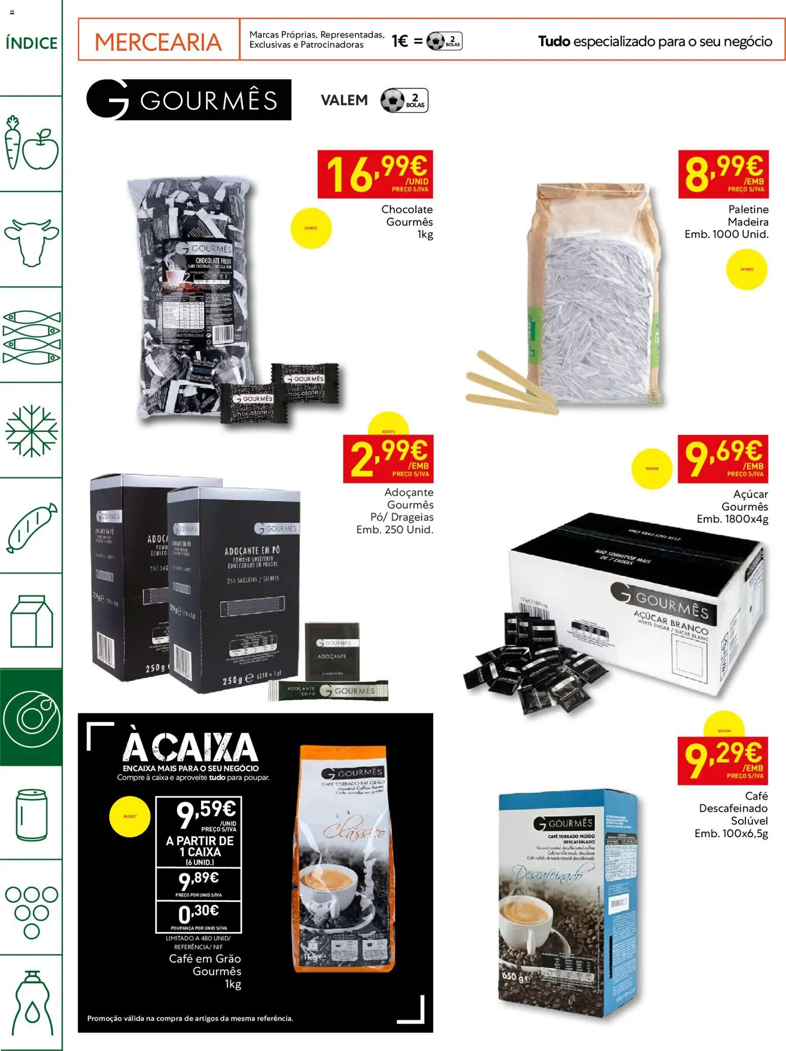 Recheio Horeca │ válido de 28.04.2026 | Página: 22 | Produtos: Caixa, Café, Chocolate, Açúcar