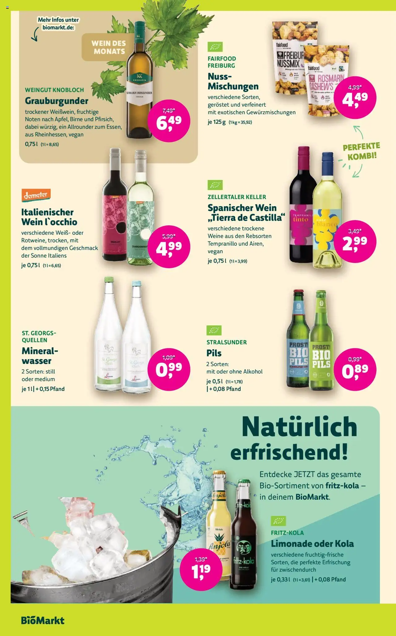 BioMarkt Prospekt - gültig ab dem 27.08.2025 | Seite: 10 | Produkte: Merlot, Pils, Wasser, Wein