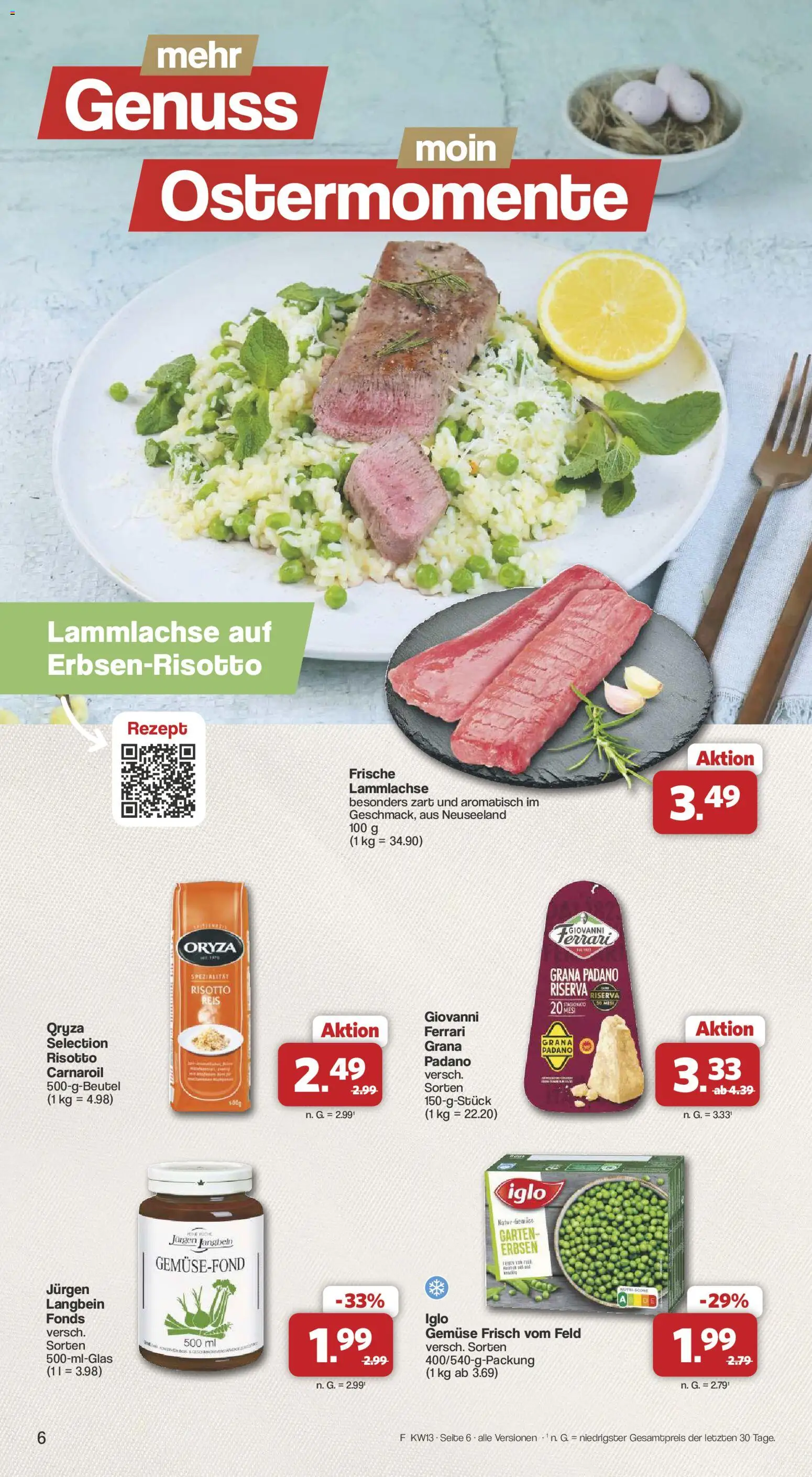 Famila Nordwest Sonderangebote – gültig ab 23.03.2026 | Seite: 6 | Produkte: Iglo, Gemüse, Reis, Erbsen