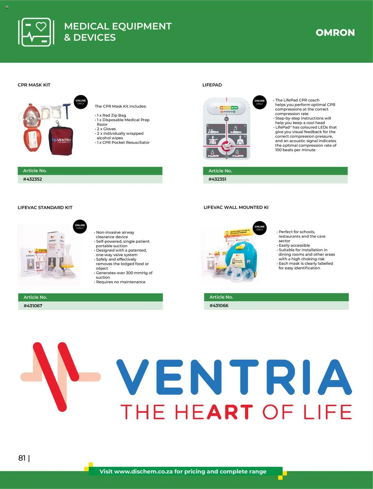 Dis-Chem - HomeCare Catalogue │ valid from 01.01.2025 | Page: 84 | Products: Gloves, Case, Bag, Valve