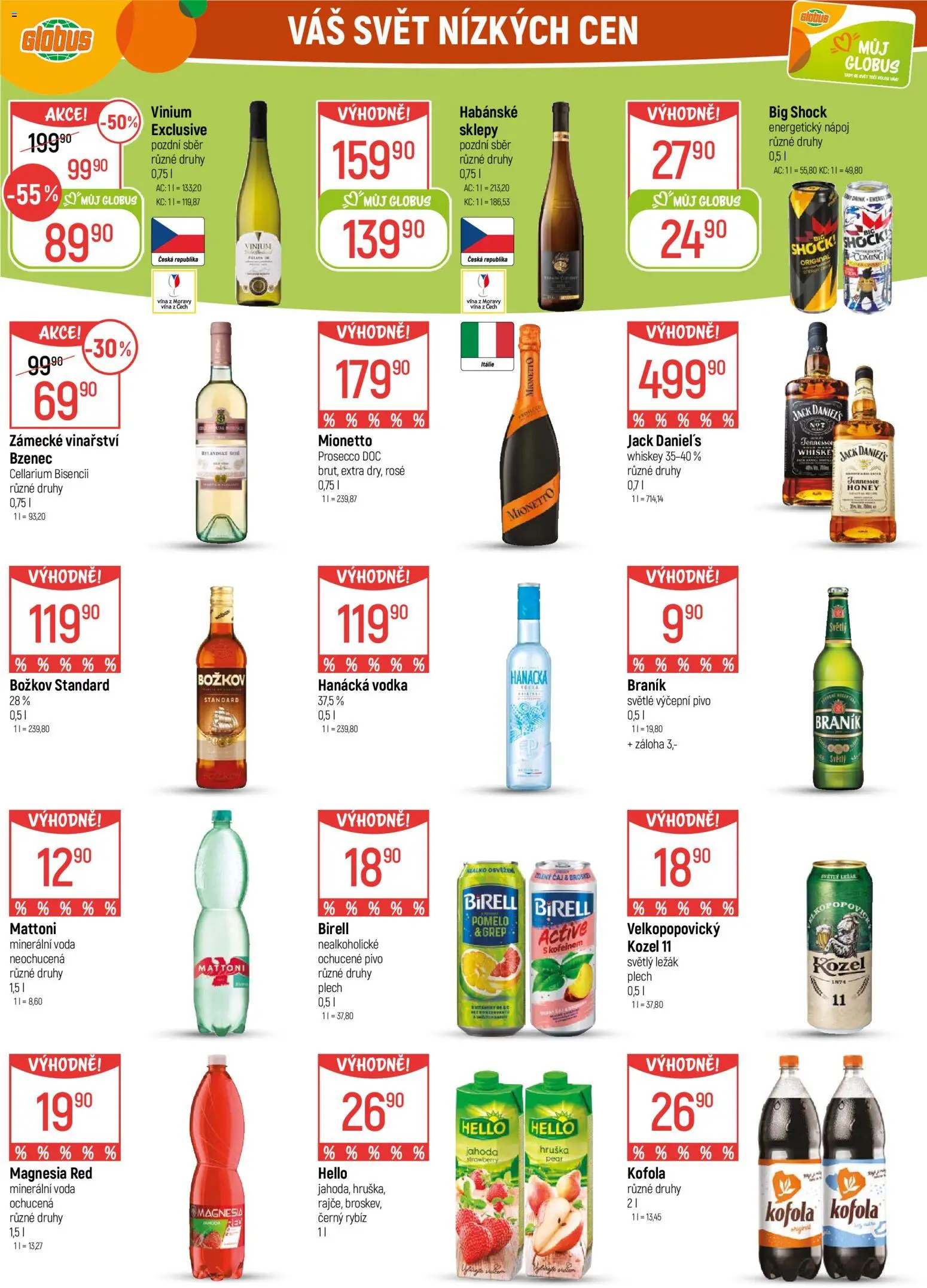 Globus leták - Plzeň od 14.01.2026 | Strana: 28 | Produkty: Birell, Čaj, Božkov, Braník 11