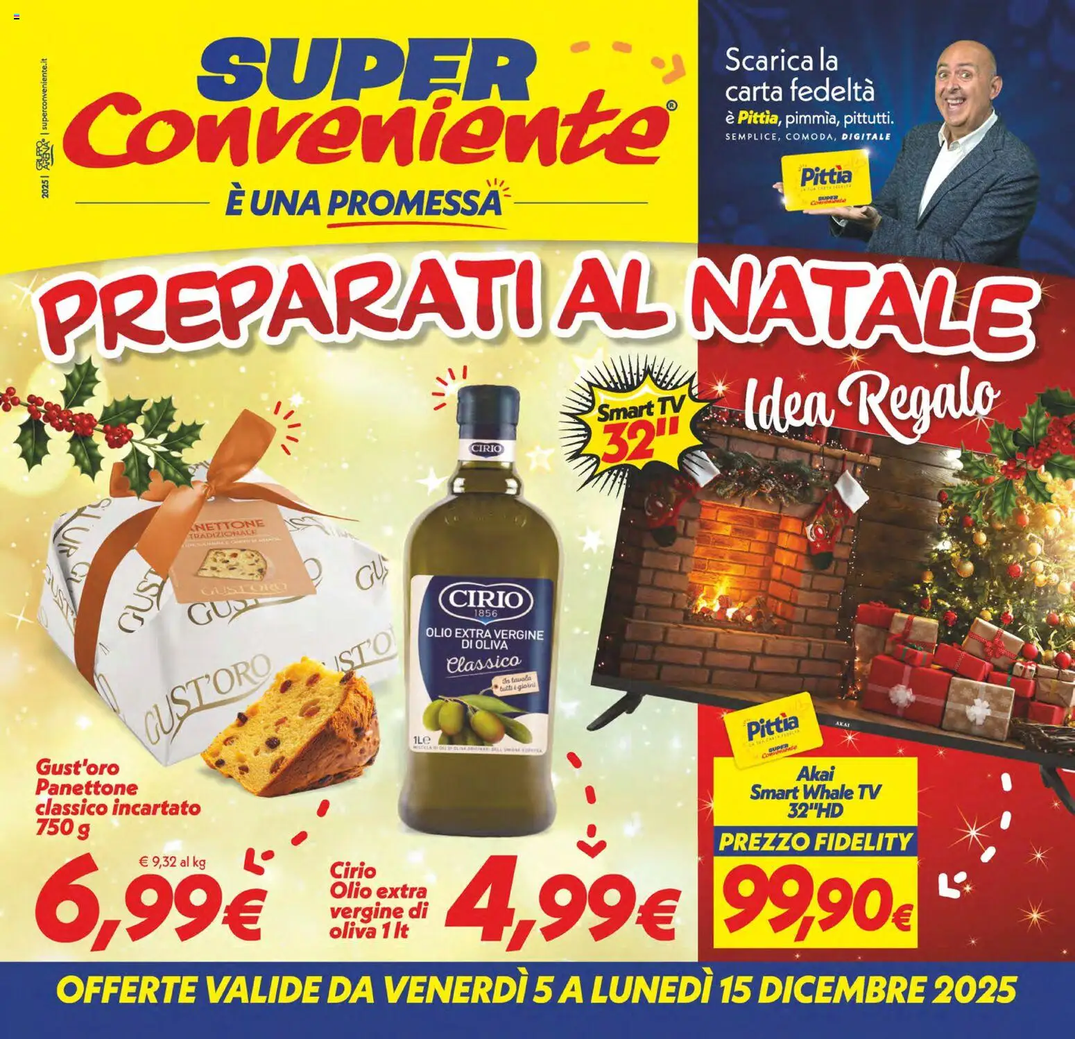 Volantino SuperConveniente del 05.12.2025 | Pagina: 1 | Prodotti: smart TV, Olio, Panettone, TV