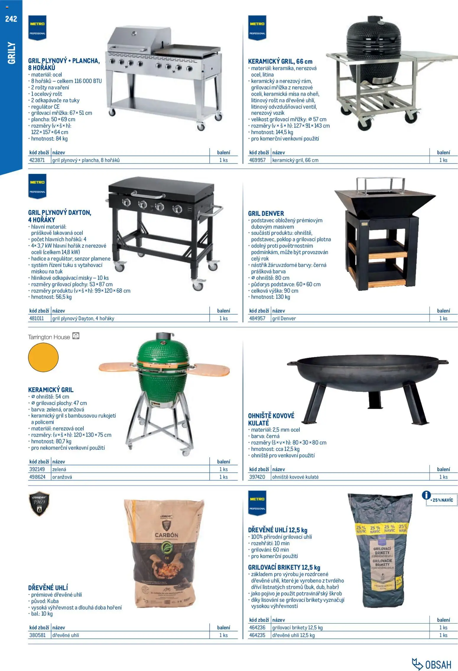 Makro leták - Gastro vybavení a zařízení od 01.02.2026 | Strana: 242 | Produkty: Grilovací brikety, Gril, Keramický gril, Rošt