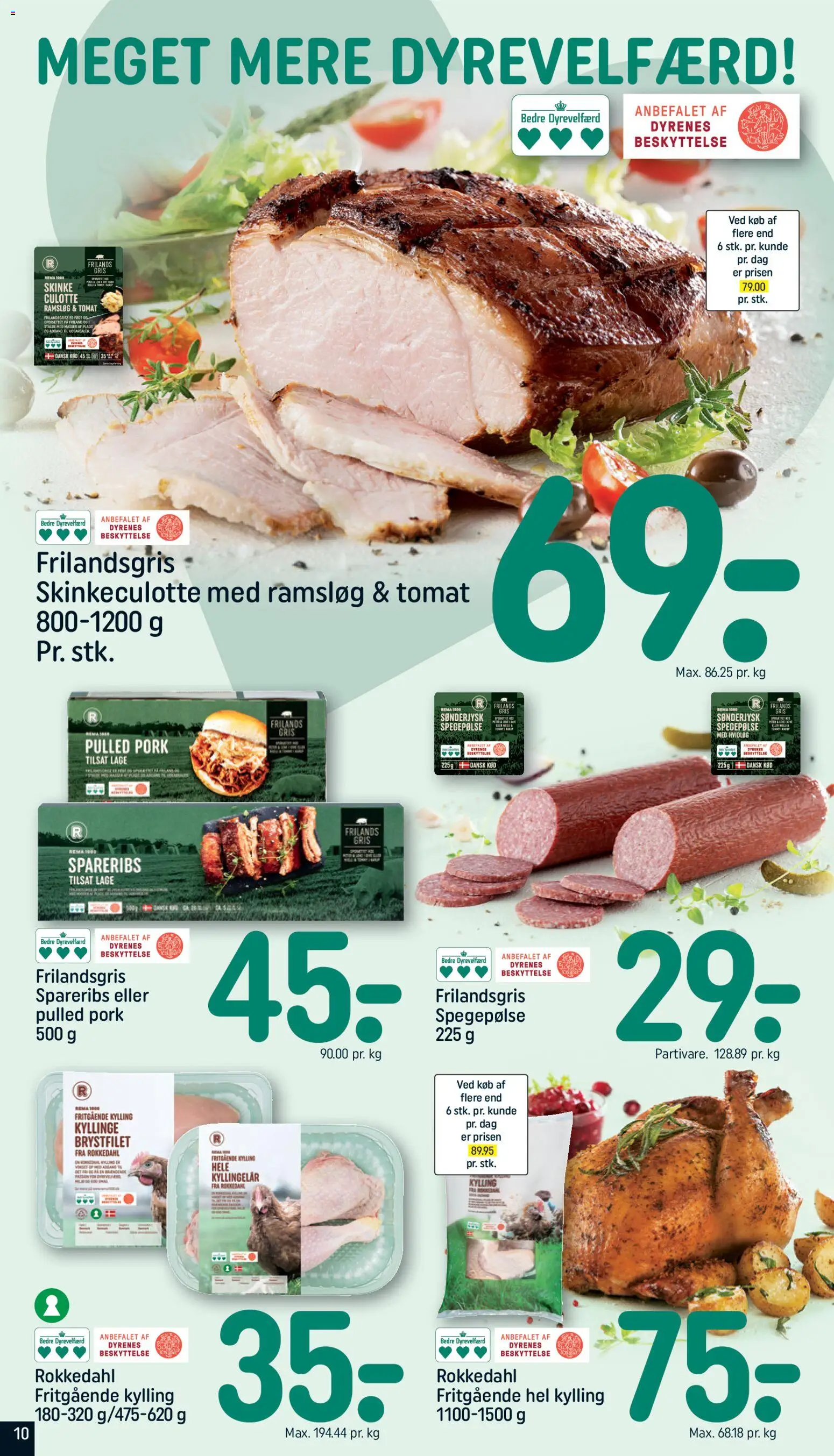 Rema 1000 tilbudsavis – gyldig fra 07.03.2026 | Side: 10 | Produkter: Skinke, Spegepølse, Hvidløg, Spareribs