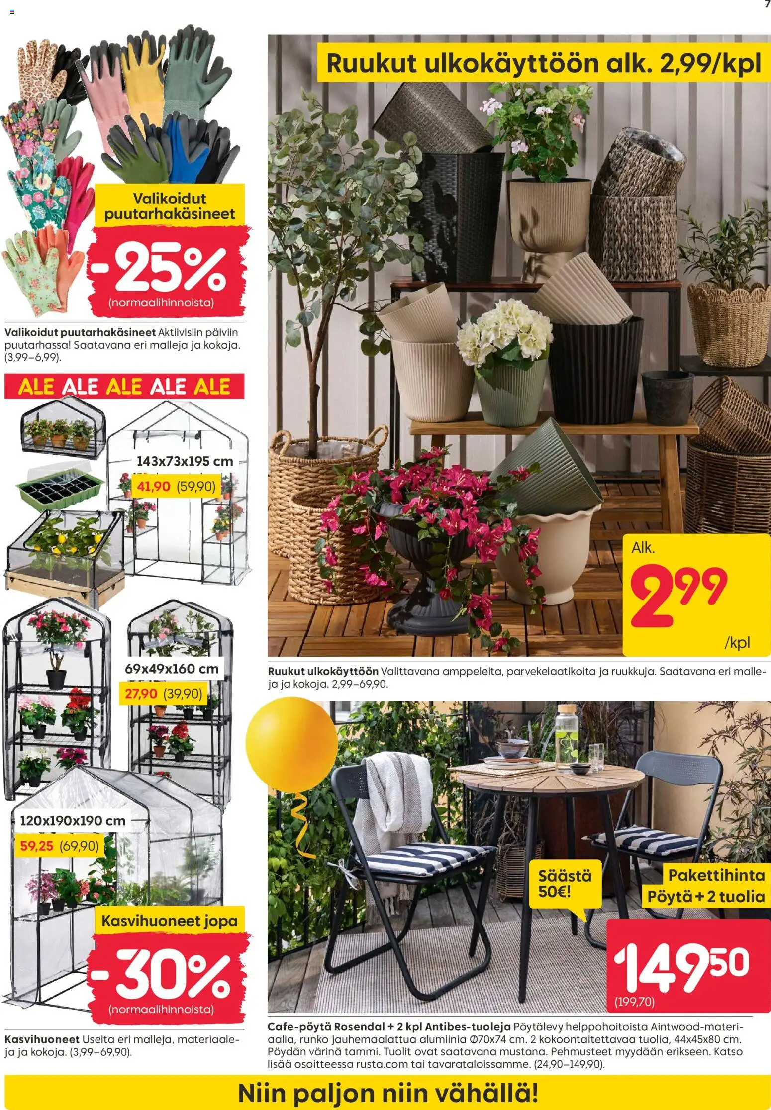 Rusta tarjoukset – voimassa 27.04.2026 alkaen | Sivu: 7 | Tuotteet: Pöytä