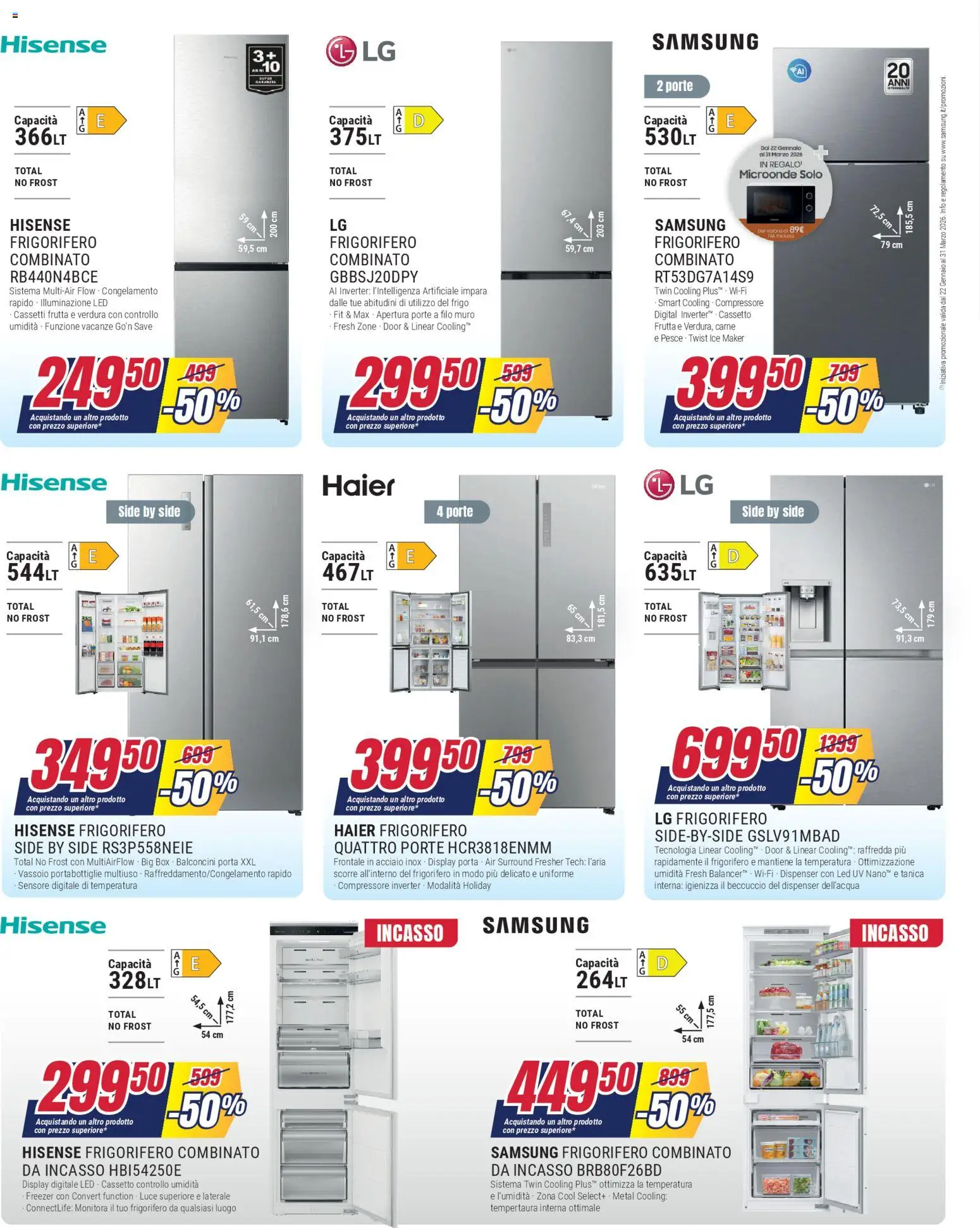 Volantino Trony del 19.02.2026 | Pagina: 4 | Prodotti: Frutta, Freezer, Vassoio, Samsung